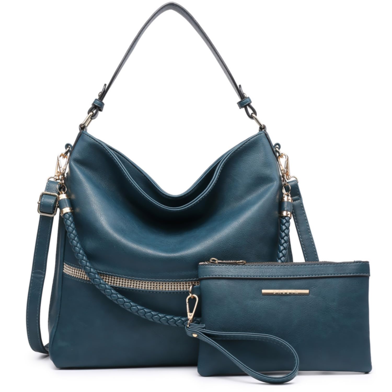 Dasein Vegan Leather Hobo Handbags for Women - Large Shoulder Bag & Tote Purse Set with Adjustable Long Strap | Perfect for Work, Travel & Everyday Use