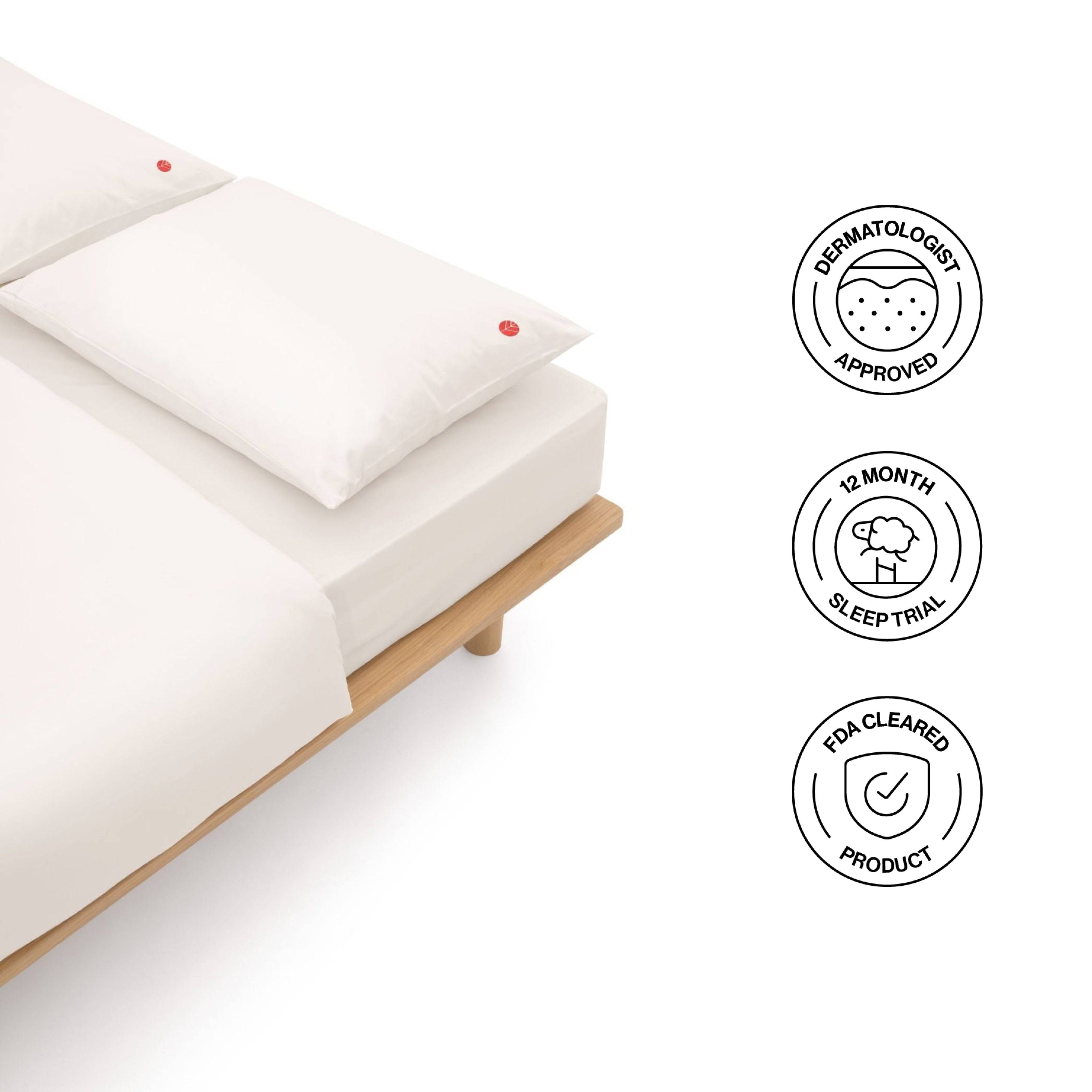Organic Cotton Pillowcase - Hypoallergenic & Breathable for Better Sleep | Eco-Friendly Bedding for Sensitive Skin & Allergy Relief | Perfect for Home, Travel & Hotel Use