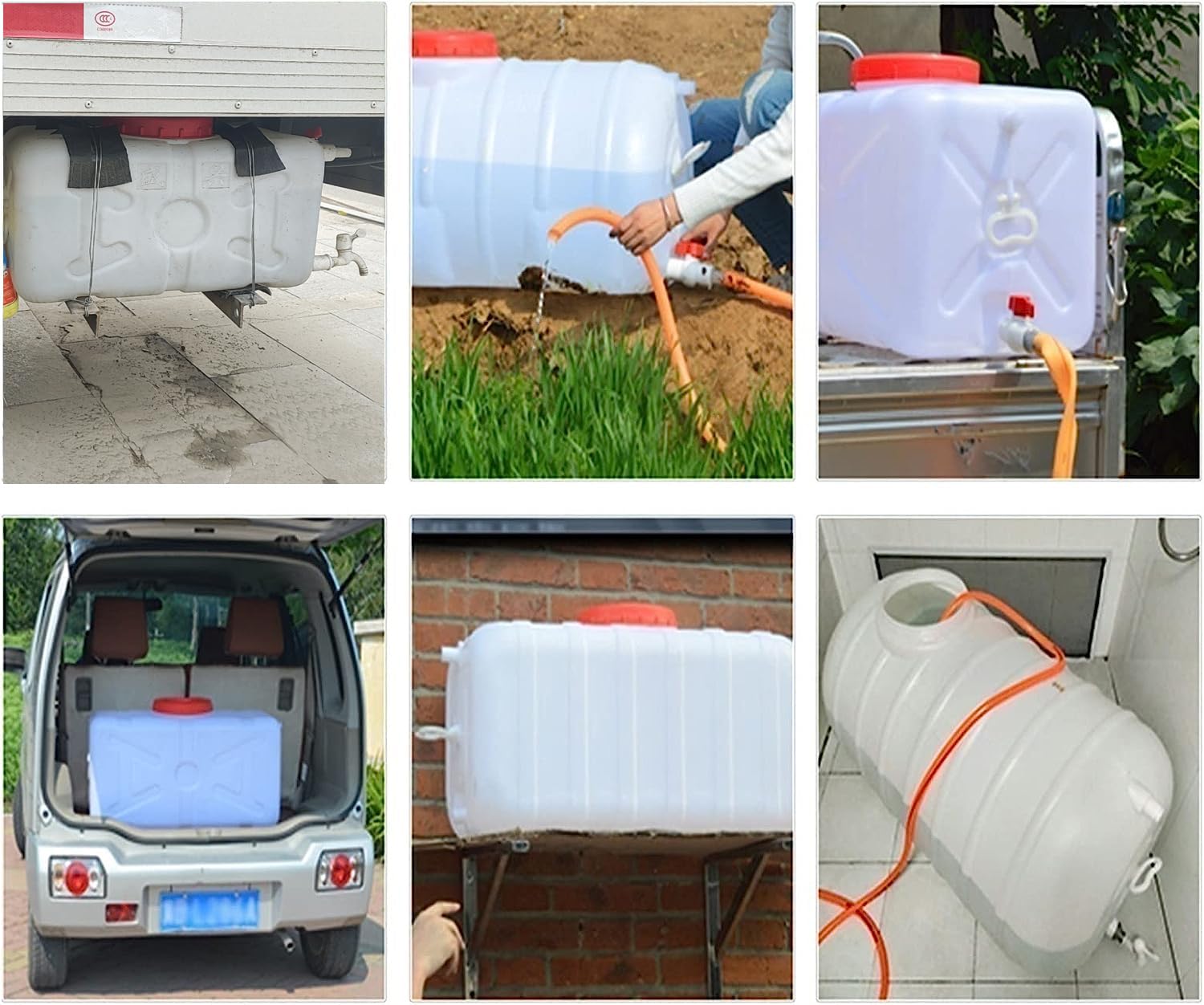 12 Gallon Water Storage Containers with Spigot - Large Capacity Portable Water Tank for Camping, Emergency Preparedness, RV Travel & Outdoor Adventures - Perfect for Household Use, Road Trips and Disaster Readiness