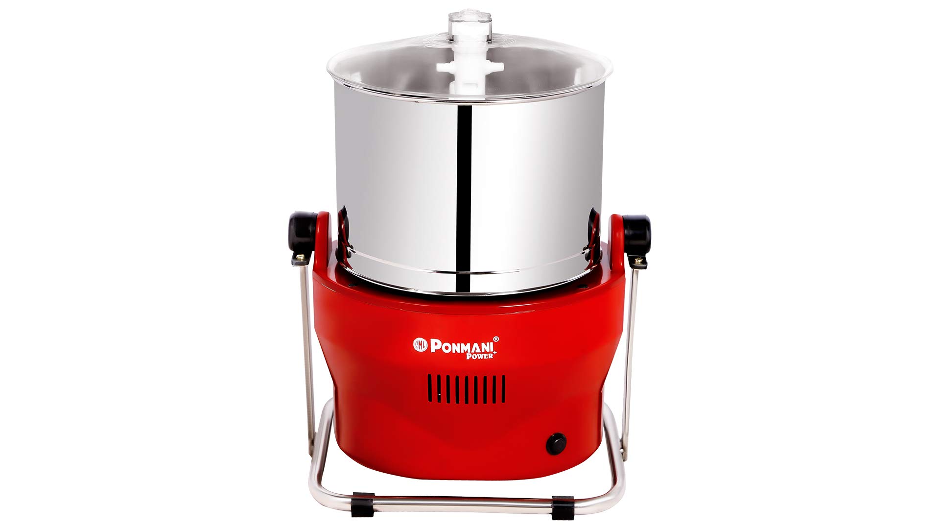 110V Power Plus 3L Tilting Wet Grinder - 225W Copper Motor, Red for Indian Cooking, Dosa Batter & Idli Making - Perfect for Home & Commercial Kitchens