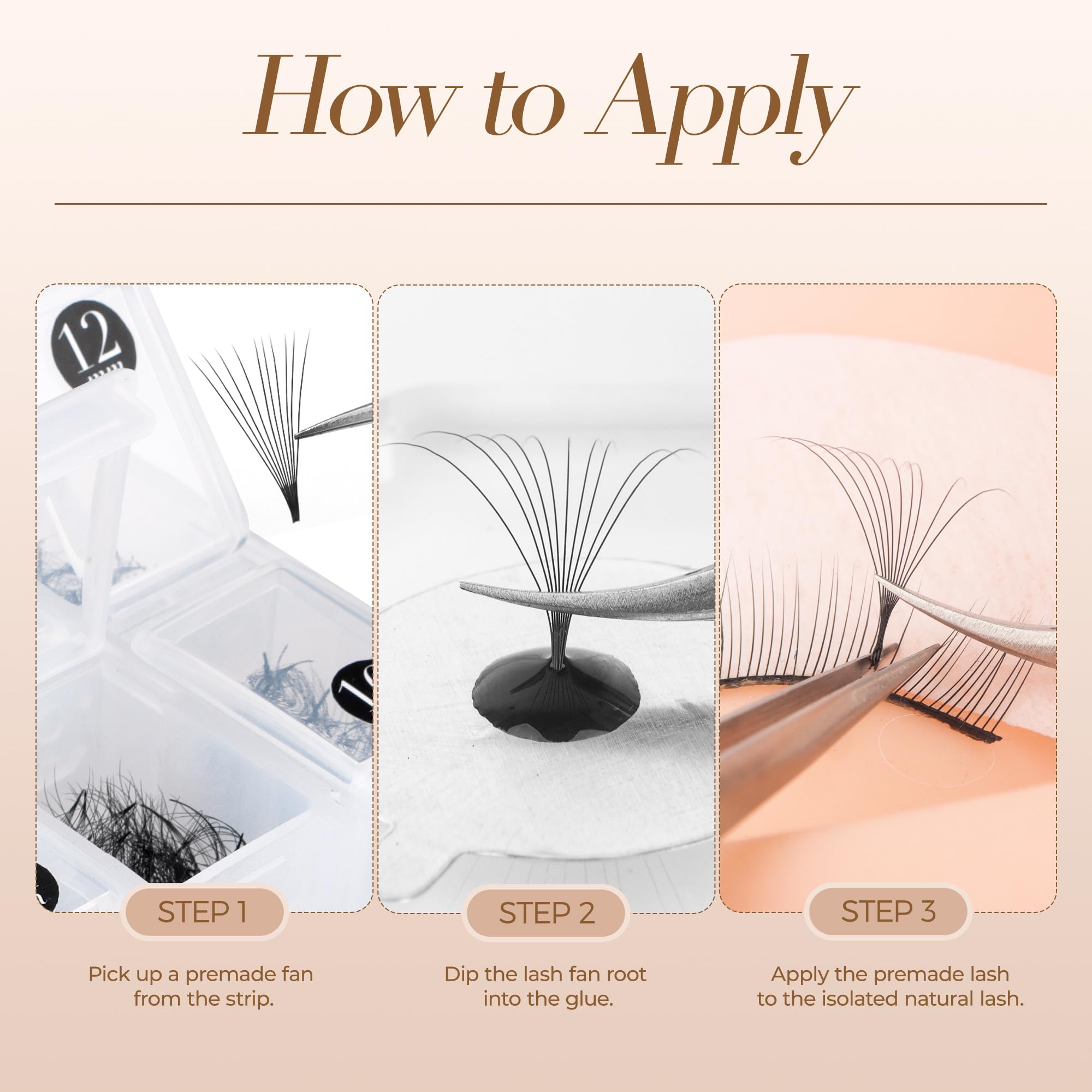 LASHVIEW 600 Fans Premade Eyelash Extensions - 10D C Curl 0.05 Thickness - 8-15mm Mixed Length Professional Lashes for Volume Lash Extensions - Perfect for Salon, Bridal & Special Occasion Makeup