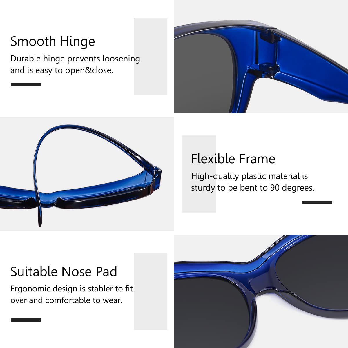 Polarized Oversized Sunglasses Over Glasses for Men & Women - Driving & Outdoor