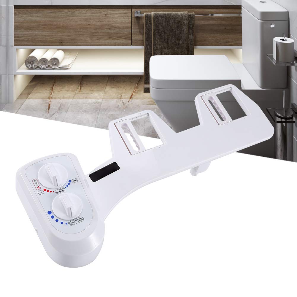 Self-Cleaning Bidet Toilet Seat Attachment - Non-Electric Dual Nozzle with Hot & Cold Water Spray for Posterior & Feminine Wash - Perfect for Bathroom Hygiene & Comfort
