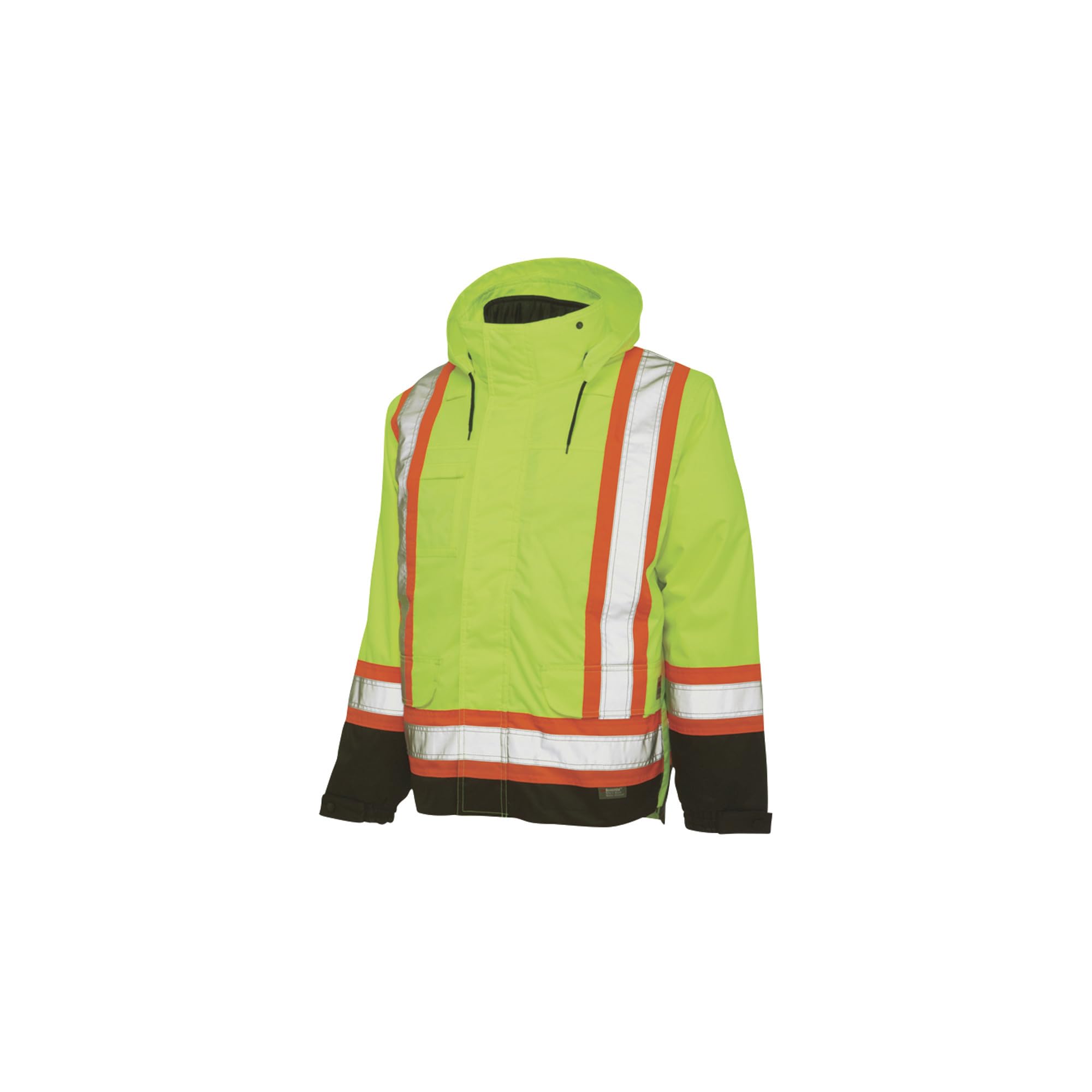 High Visibility Safety Jacket for Men - Reflective 5-in-1 Work Jacket for Construction, Cycling & Outdoor Activities