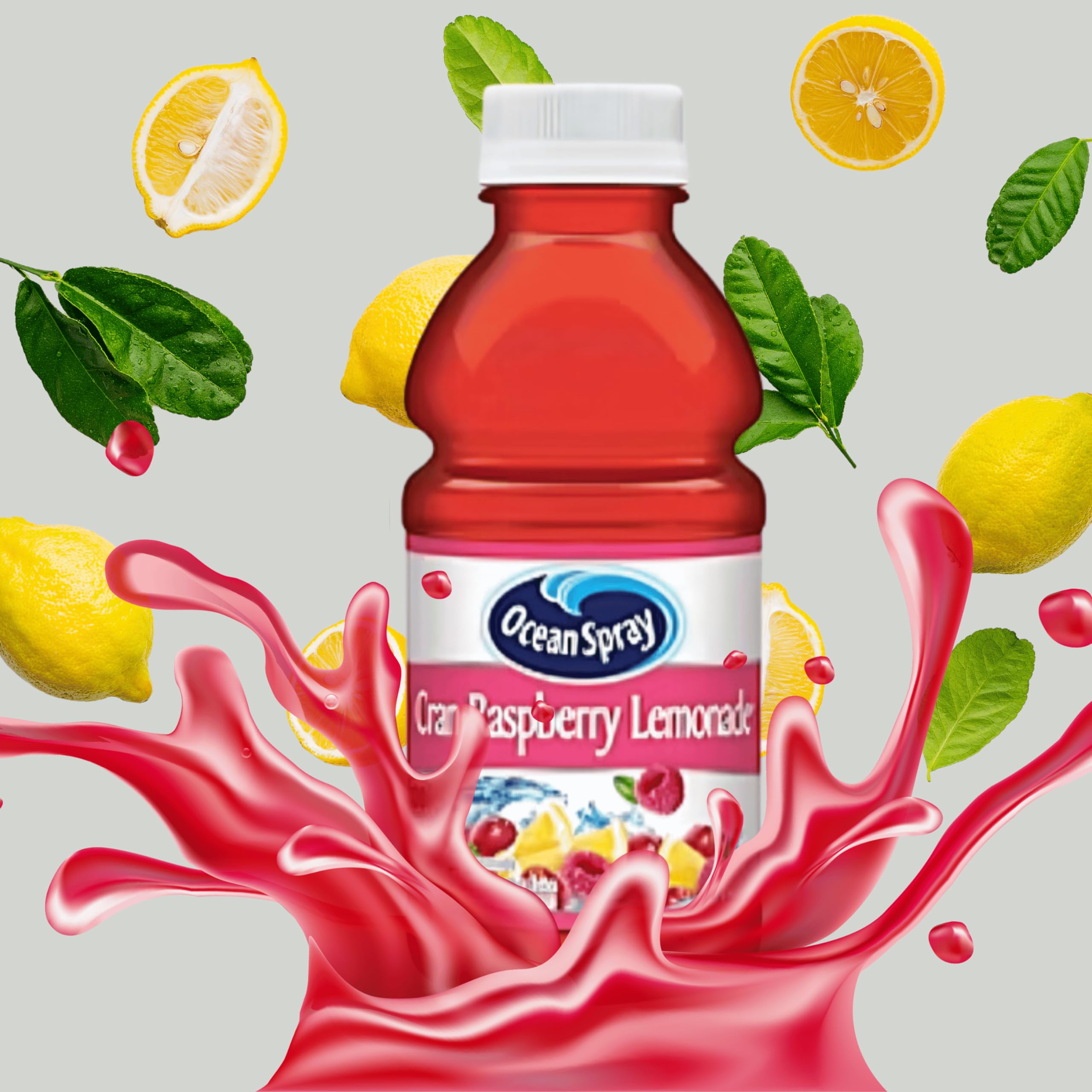 Ocean Spray Suntime Funtime Faves Variety Pack - 10 Fl Oz Juice Drink Bottles (Pack of 10 with Straws) - Refreshing Fruit Flavors for Picnics, BBQs & Summer Parties - By Drinkolin