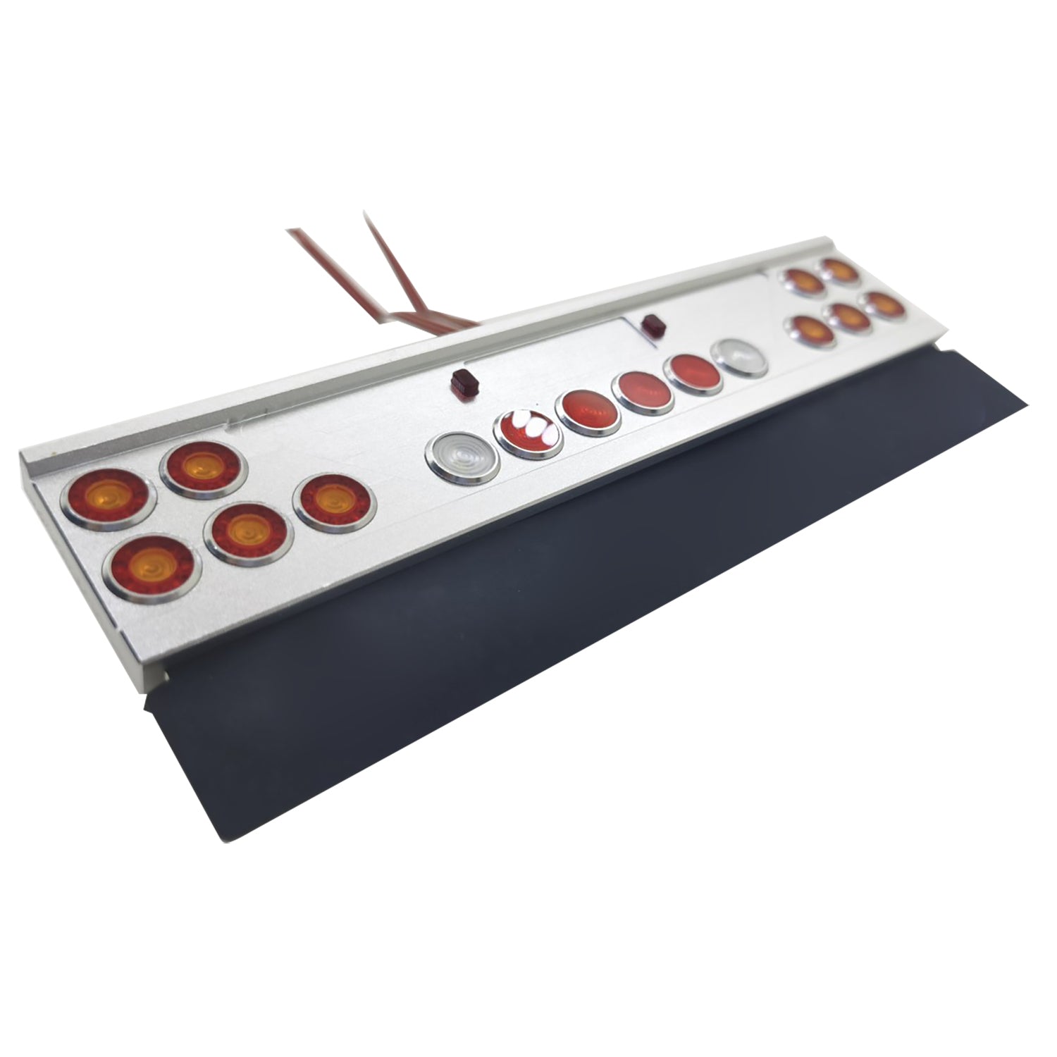 Degree CNC Aluminum Tail Beam LED Taillight Kit for 1/14 Scale RC Tractor Truck & Remote Control Cars - Waterproof DIY Spare Parts for Electric Vehicles (Perfect for Off-Road Racing & Crawler Scenes)