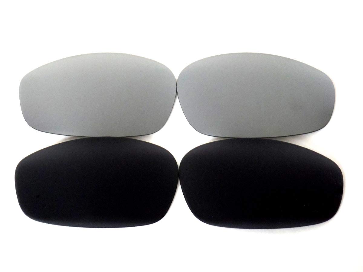 Oakley Blender Sunglasses Replacement Lenses - Polarized Black & Titanium for Galaxy Series - Perfect for Outdoor Sports, Driving, and UV Protection