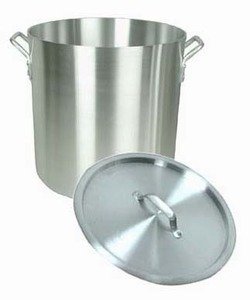 100 Quart Professional Aluminum Stock Cooking Soup Pot - Heavy Duty for Catering, Restaurants & Large Batch Cooking