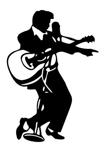 Elvis Presley Singing Decorative Stickers (3-Pack) - Waterproof Vinyl Decals for Cars, Trucks, Laptops, Walls & Windows - Perfect for Music Fans, Home Decor & Vehicle Customization