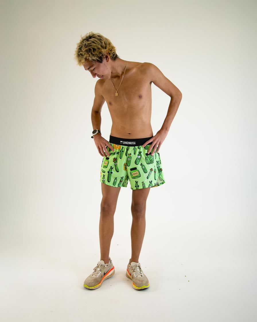 Men's Pickles 4 Half Split Shorts - Breathable Athletic Running Shorts for Gym, Workout & Casual Wear