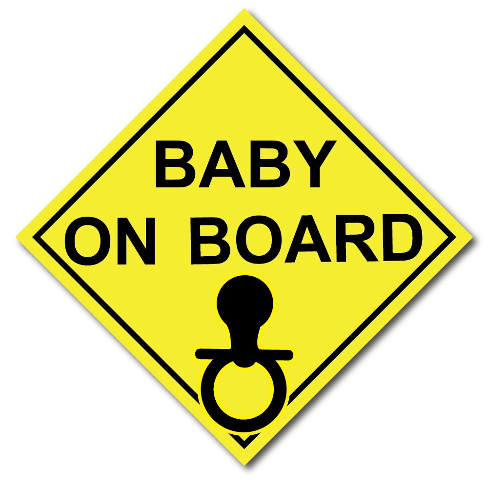 Baby on Board Reflective Car Decals (2-Pack) - High Visibility Safety Stickers for Child Safety, Car Windows & Rearview Mirrors