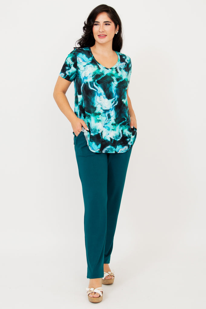 Jackie Short Sleeve Top - Soft Bamboo Fabric, Breathable & Comfortable - Perfect for Summer Outfits, Casual Wear & Beach Vacations