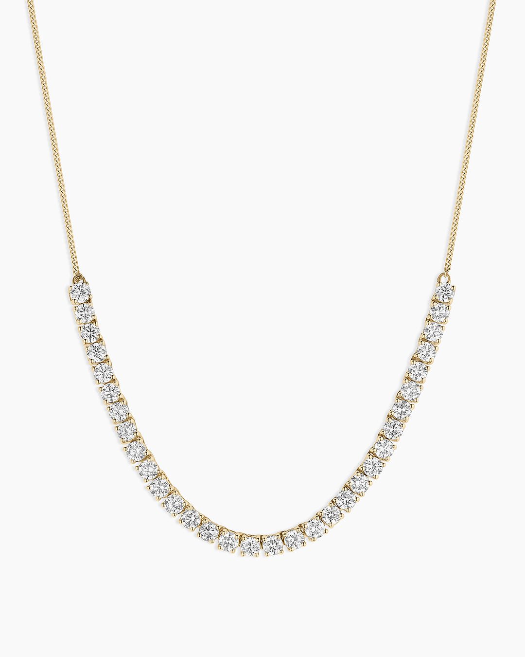 Lab Grown Diamond Tennis Necklace for Women - Elegant 14K White Gold Chain with Sparkling Stones - Perfect for Weddings, Anniversaries & Special Occasions