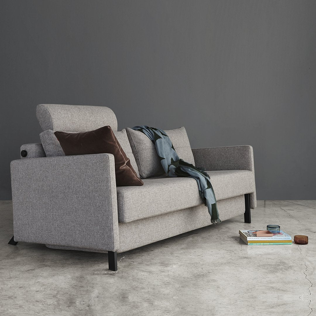 Luxury Cubed 02 Deluxe Sofa with Arms - Full Size Modern Sectional Couch for Living Room, Lounge & Home Theater Comfort