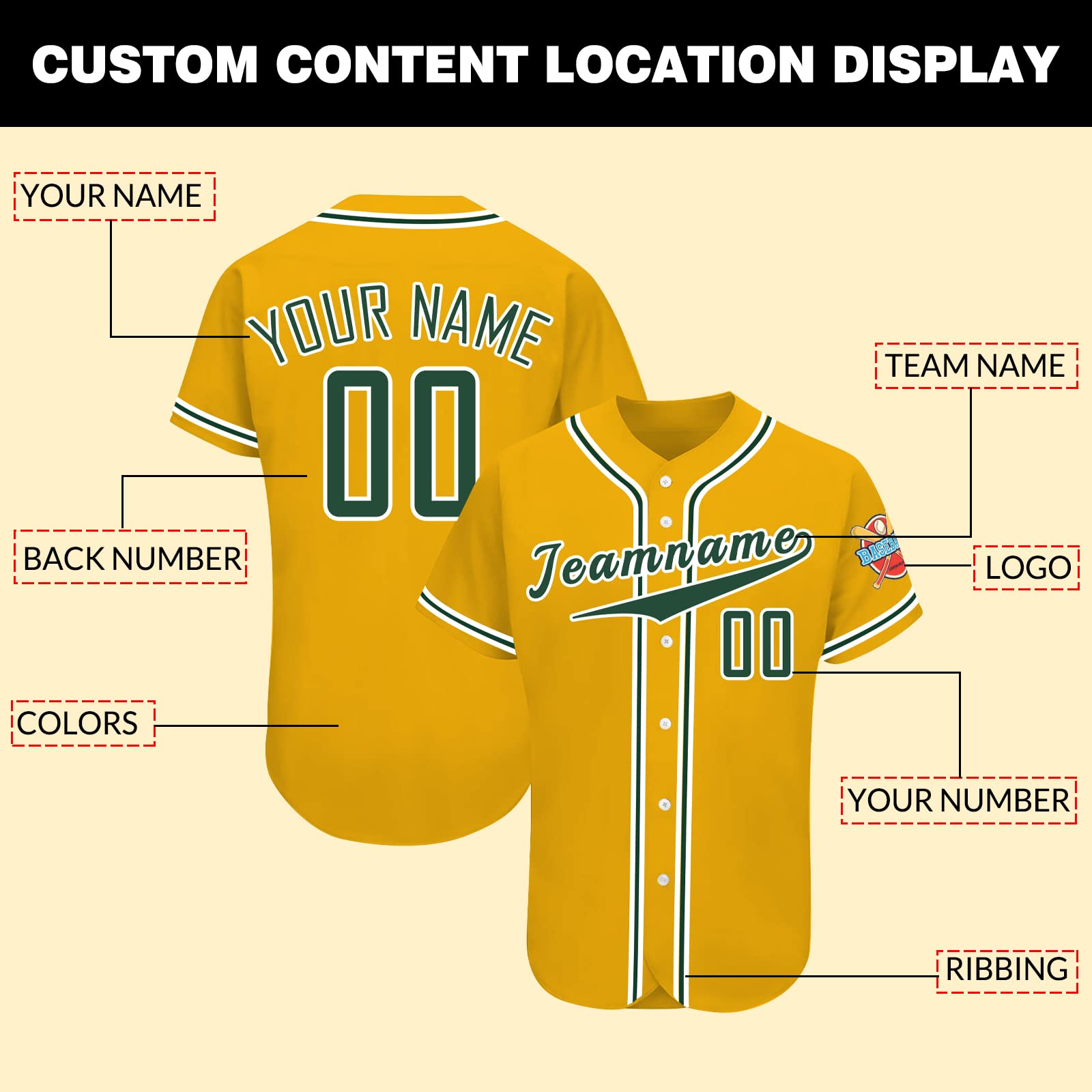 Custom Personalized Baseball Jerseys for Men, Women & Kids - Button Down Sports Tee with Name & Number Printing - Perfect for Team Uniforms, Fan Gear & Game Day Outfits
