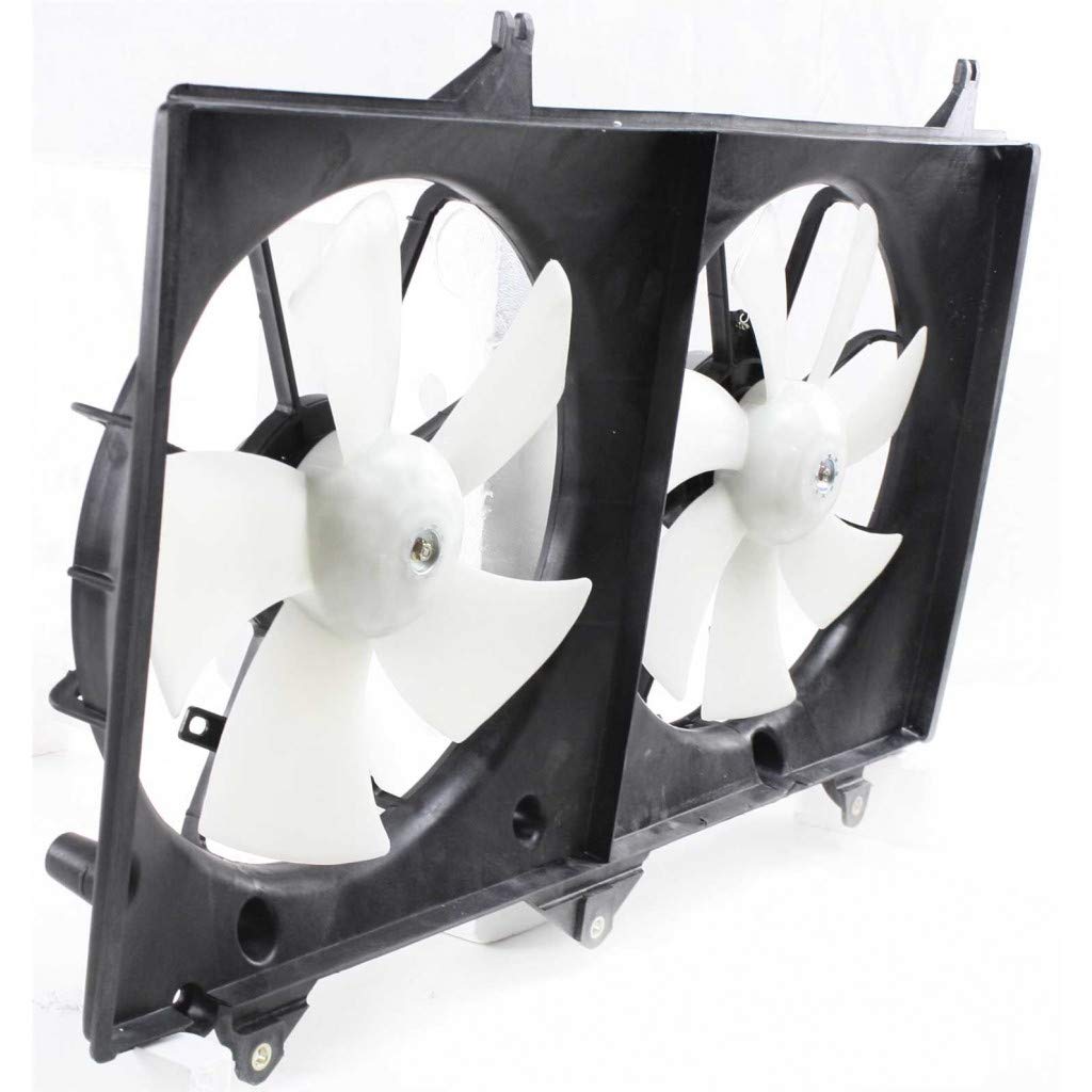 2002-2006 Toyota Camry Radiator Cooling Fan Replacement - Dual Fan for 4 Cylinder Models (Part# TO3115122 / 167110H020) - Perfect for Engine Overheating Prevention & Summer Driving