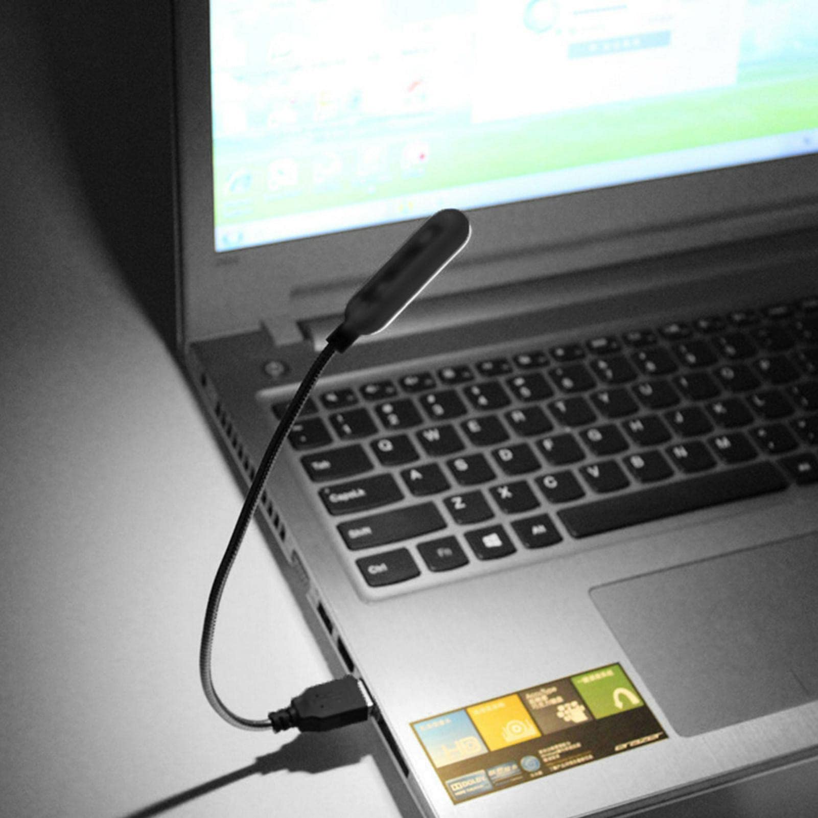 Tongdejing USB Reading Light - Mini LED Desk Lamp for Laptop, Computer, PC & Keyboard - Flexible USB-Powered Night Light for Office, Study & Bedroom Use