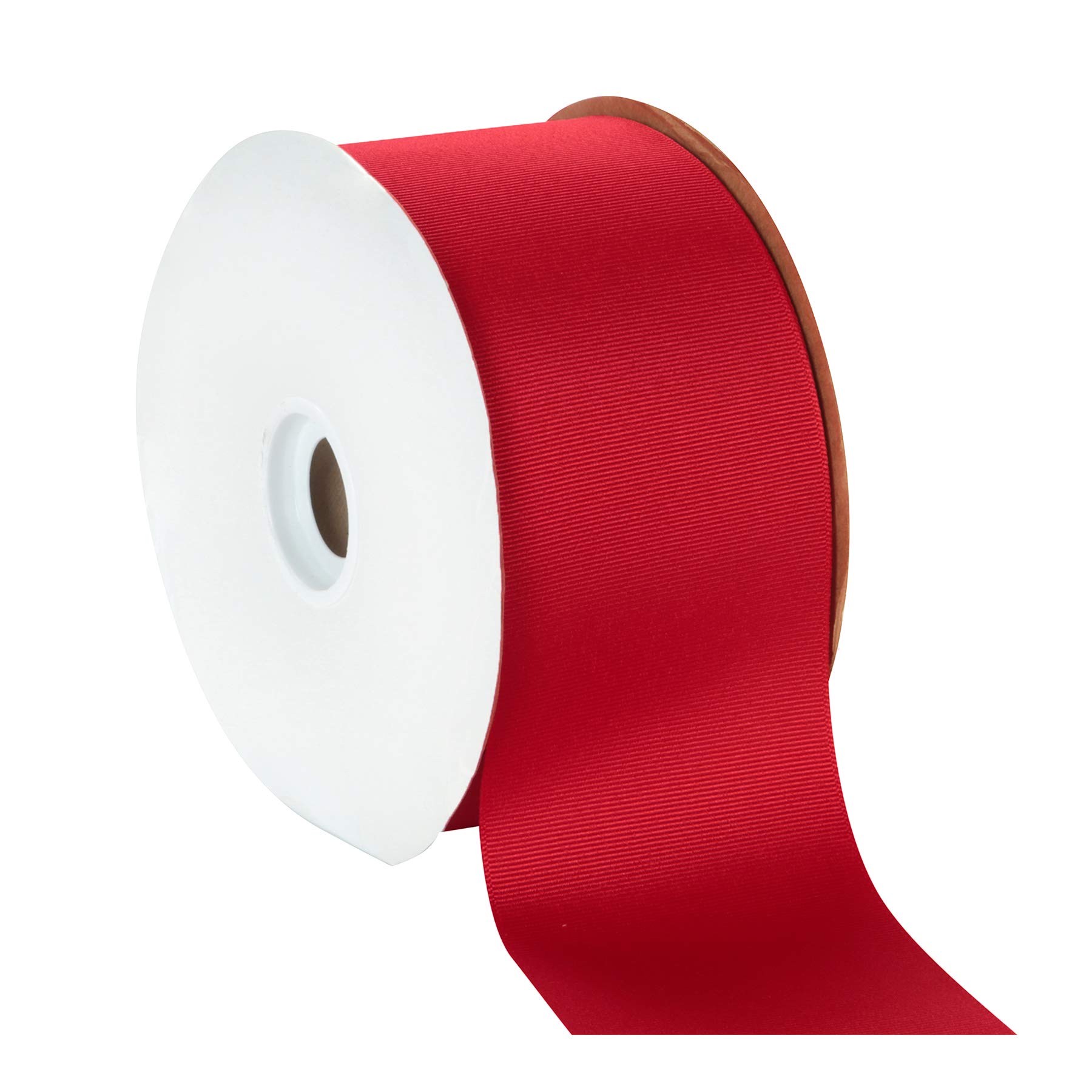 Berwick Offray 3 Inch Grosgrain Ribbon - 50 Yards Red Ribbon for Gift Wrapping, Crafts, Hair Bows & DIY Projects