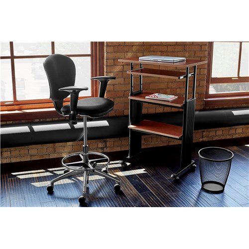 Safco Metro Extended Height Black Office Chair 3442 - Adjustable Ergonomic Desk Chair for Home & Office Workspace