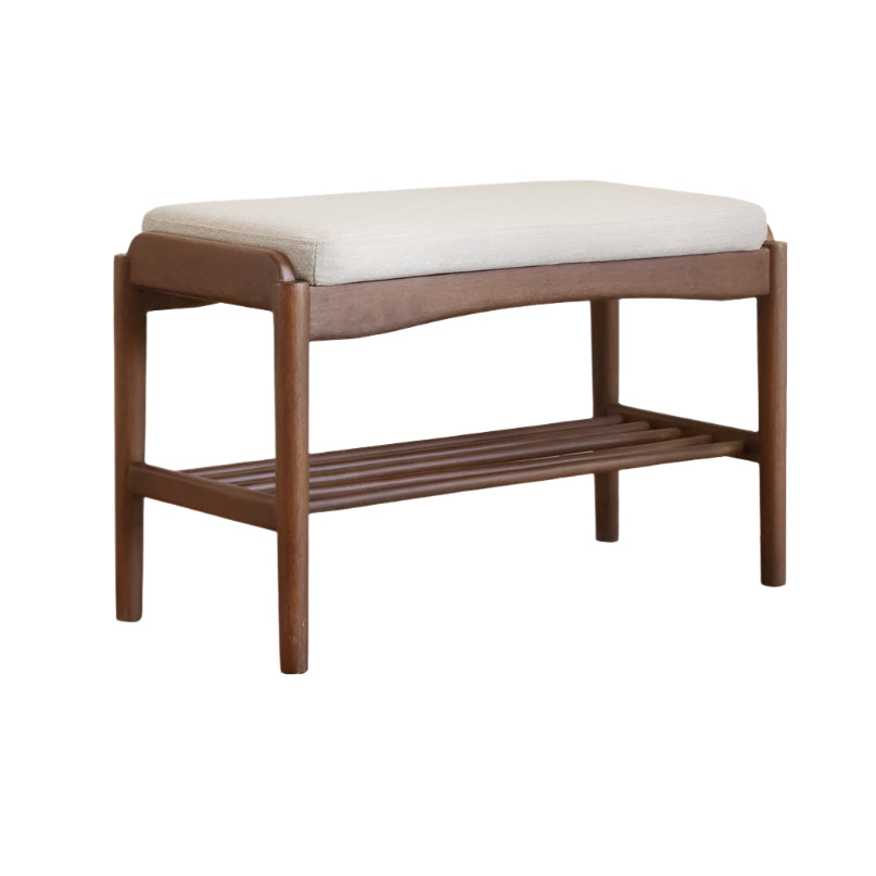 31.5x11.8x16.5 inch / 80x30x42 cm / Rice white color / imitation cotton linen shoe changing stool