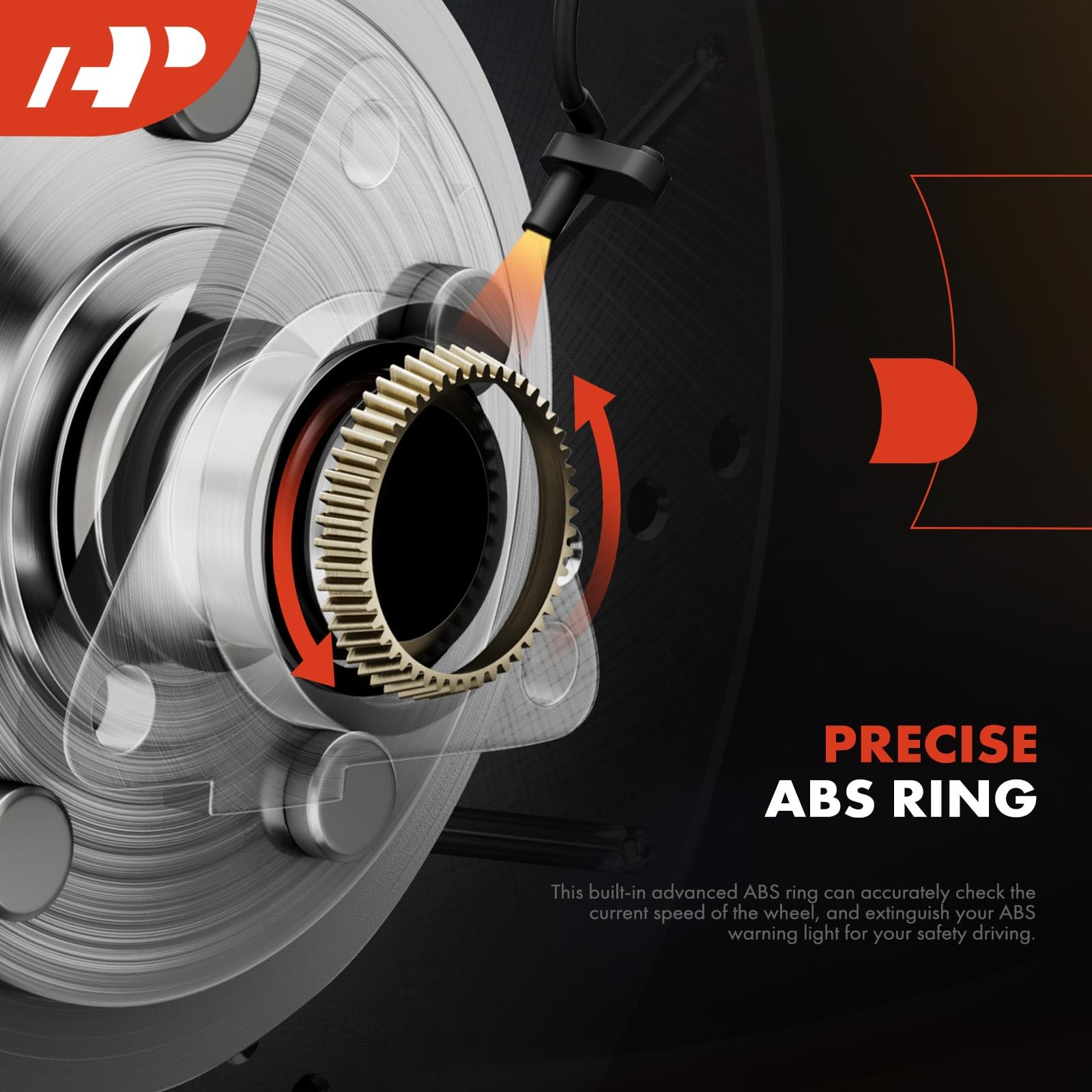Premium 2-Pack Front Wheel Bearing & Hub Assembly with ABS - Compatible with Dodge Ram 1500/2500/3500 2006-2008 RWD Models (8-Lug) - Perfect for Off-Roading, Towing & Heavy-Duty Driving