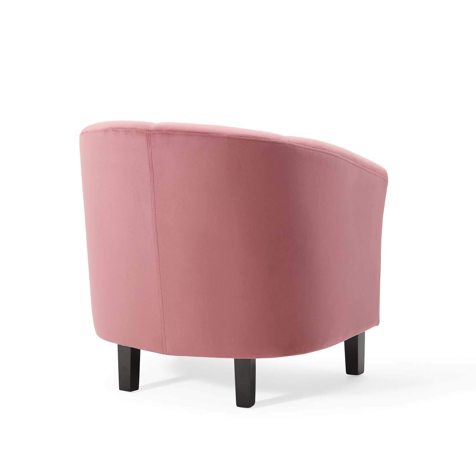 Modway Prospect Mid-Century Modern Armchair in Dusty Rose - Stylish Accent Chair for Living Room, Bedroom & Office