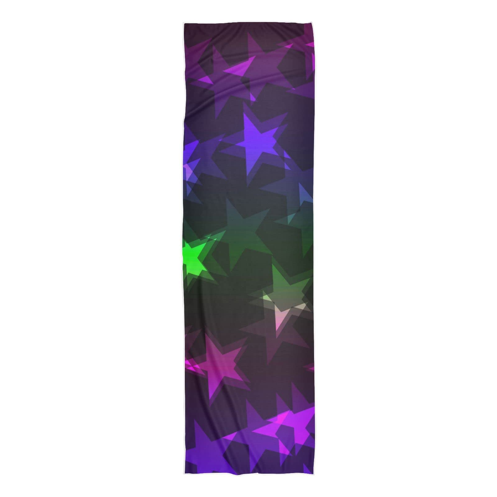 Cooling Sports Towels for Workout - Quick Dry, Breathable & Lightweight Gym Towels in Green, Blue, Violet Stars - Perfect for Running, Yoga, Tennis & Hot Weather Exercise