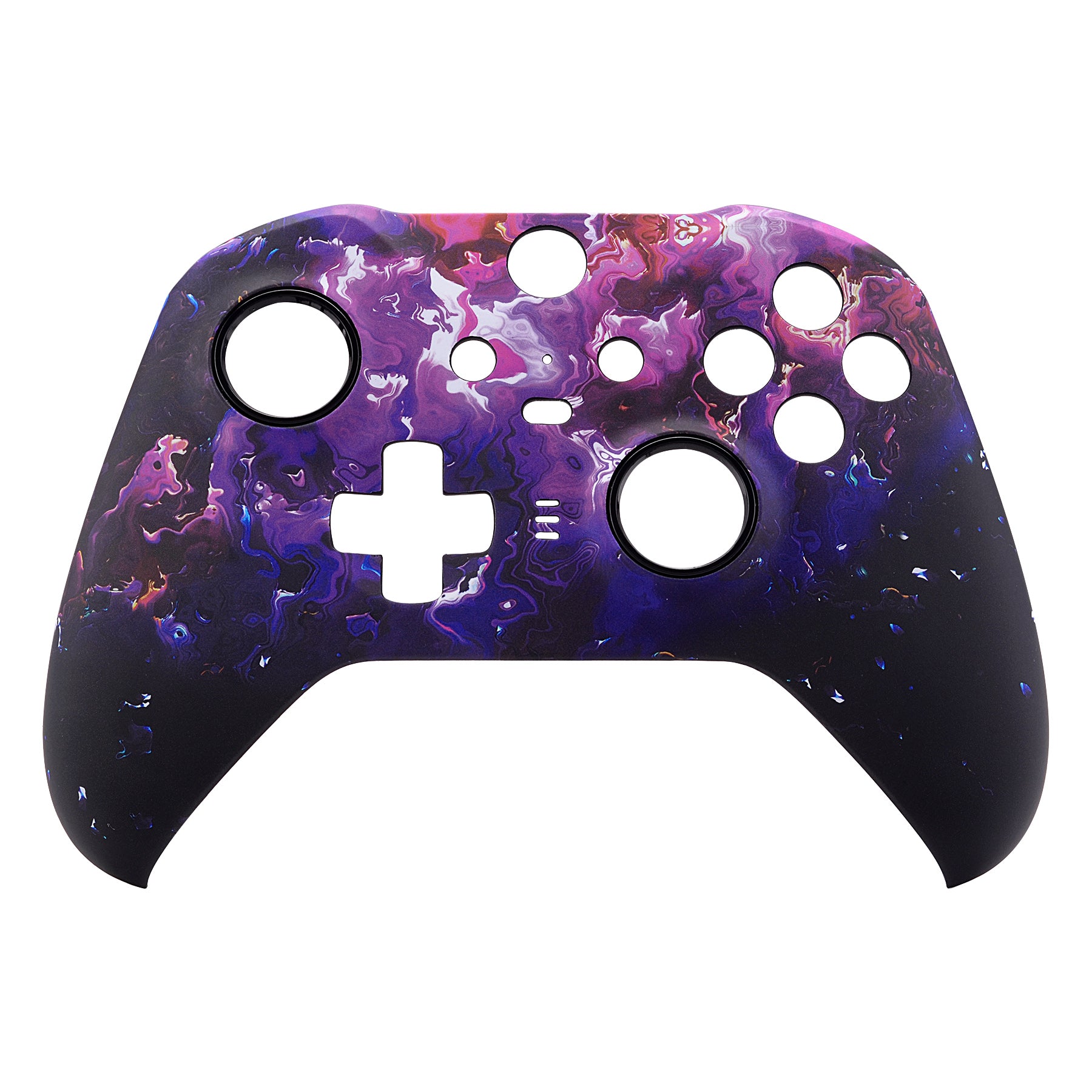 eXtremeRate Surreal Lava Patterned Faceplate Cover for Xbox One Elite Series 2 Controller (Model 1797 & Core) - Soft Touch Front Housing Shell Replacement Kit with Thumbstick Accent Rings - Perfect for Gaming, Customization & Controller Protection