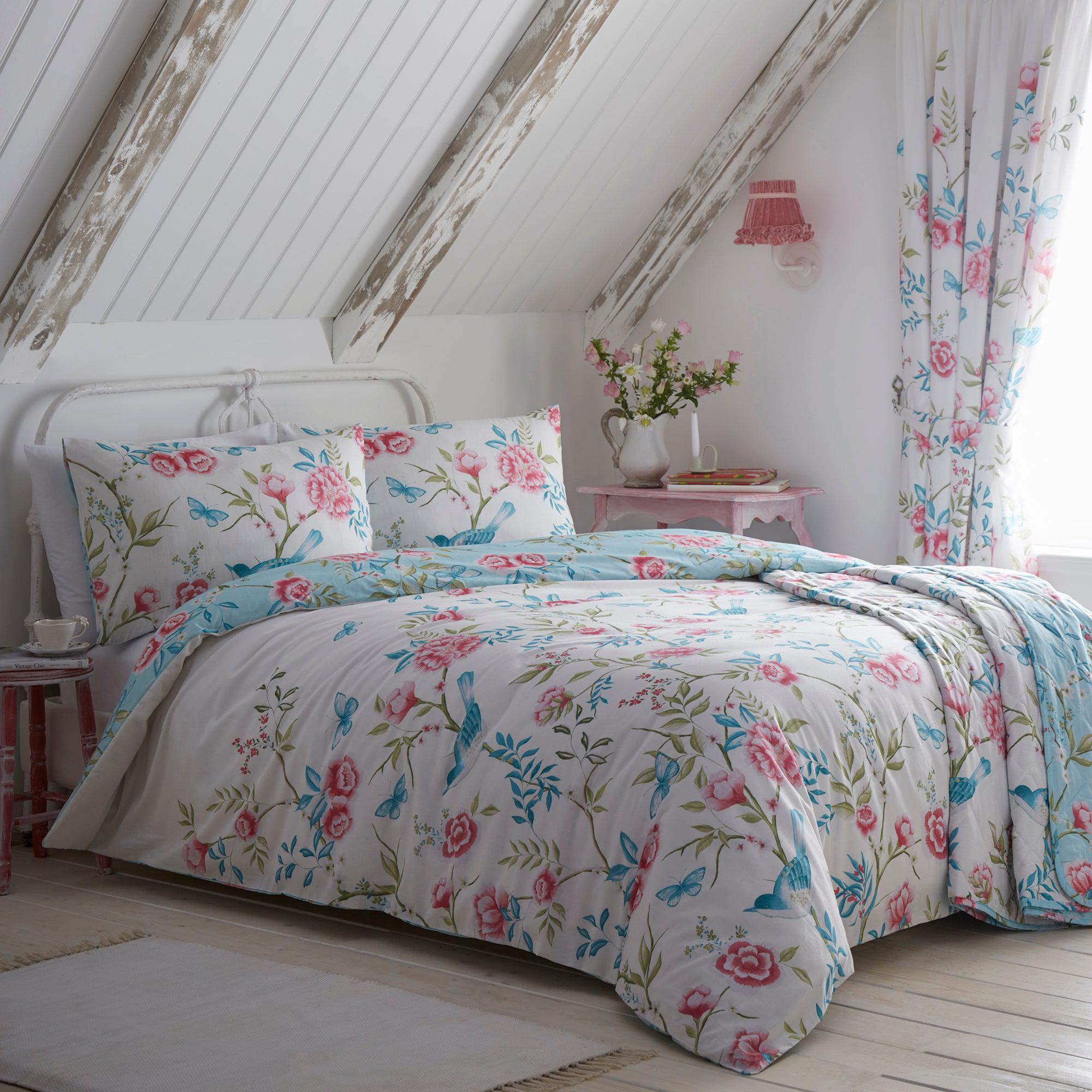 Dreams & Drapes Amelle Duvet Cover Set - Soft & Breathable 100% Cotton Bedding, King Size Blue - Perfect for Master Bedroom, Guest Room & Luxury Hotel Decor