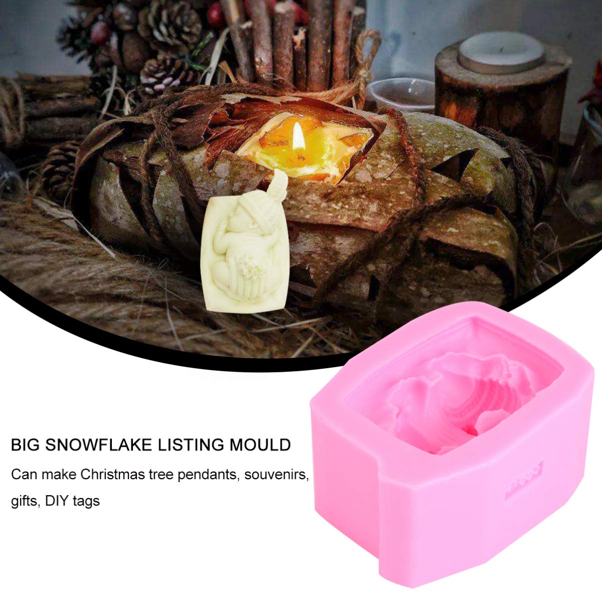 EXCEART Baby Sleeping Silicone Mold - Cake Tray, Baking & Chocolate Molds for Fondant, Soap Making, DIY Desserts | 3D Food Grade Silicone Cup for Baby Shower, Birthday Cakes & Party Decorations