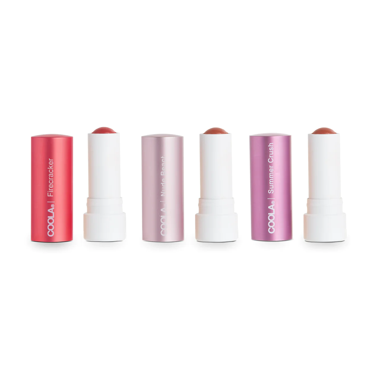 COOLA Mineral Liplux Organic Tinted Lip Balm Trio SPF 30 - Hydrating Lip Care with Natural Sun Protection for Daily Use, Outdoor Activities & Travel