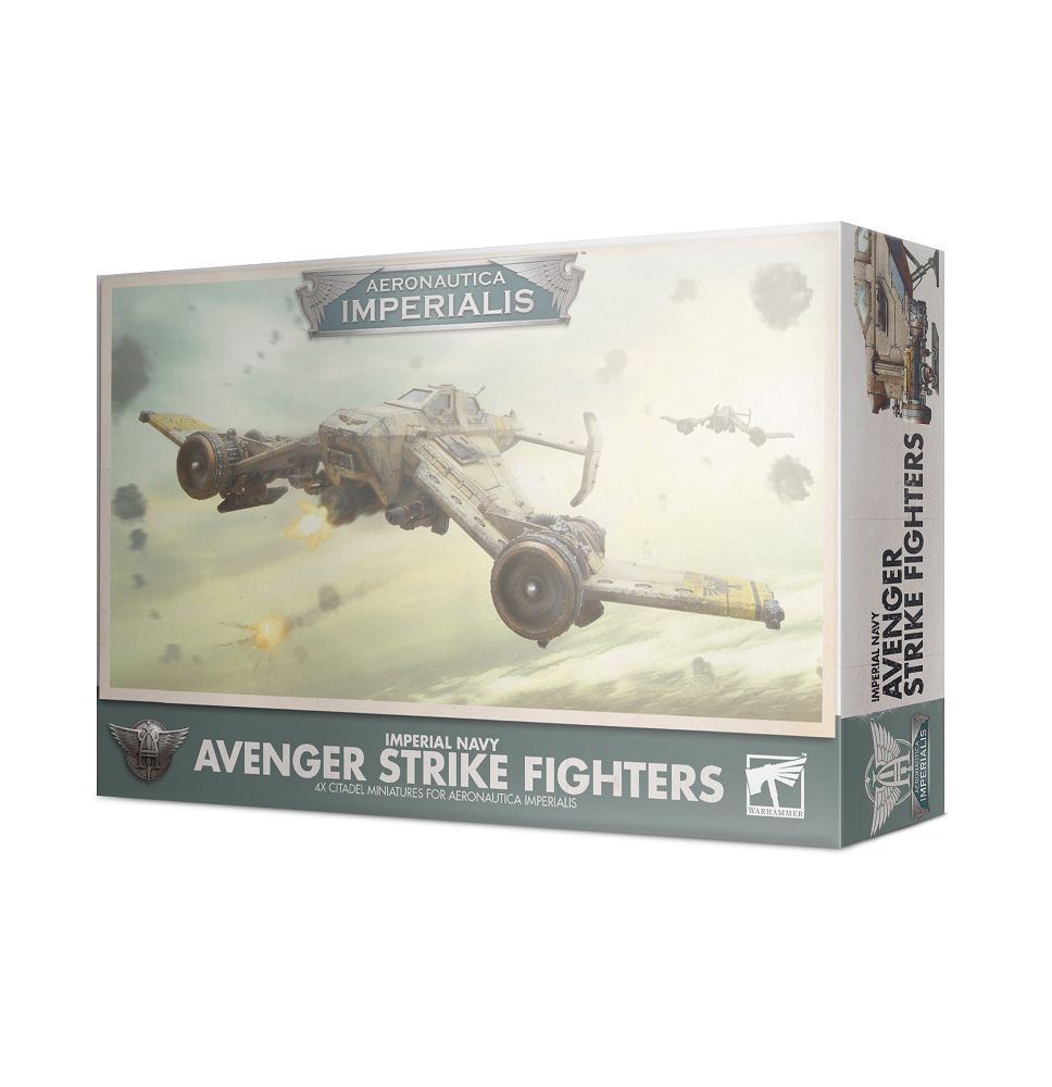Aeronautica Imperialis Imperial Navy Avenger Strike Fighter - Warhammer 40K Tabletop Miniature Game - Perfect for Wargaming & Collectors - Battle-Ready Aircraft Model for Strategic Combat Scenarios