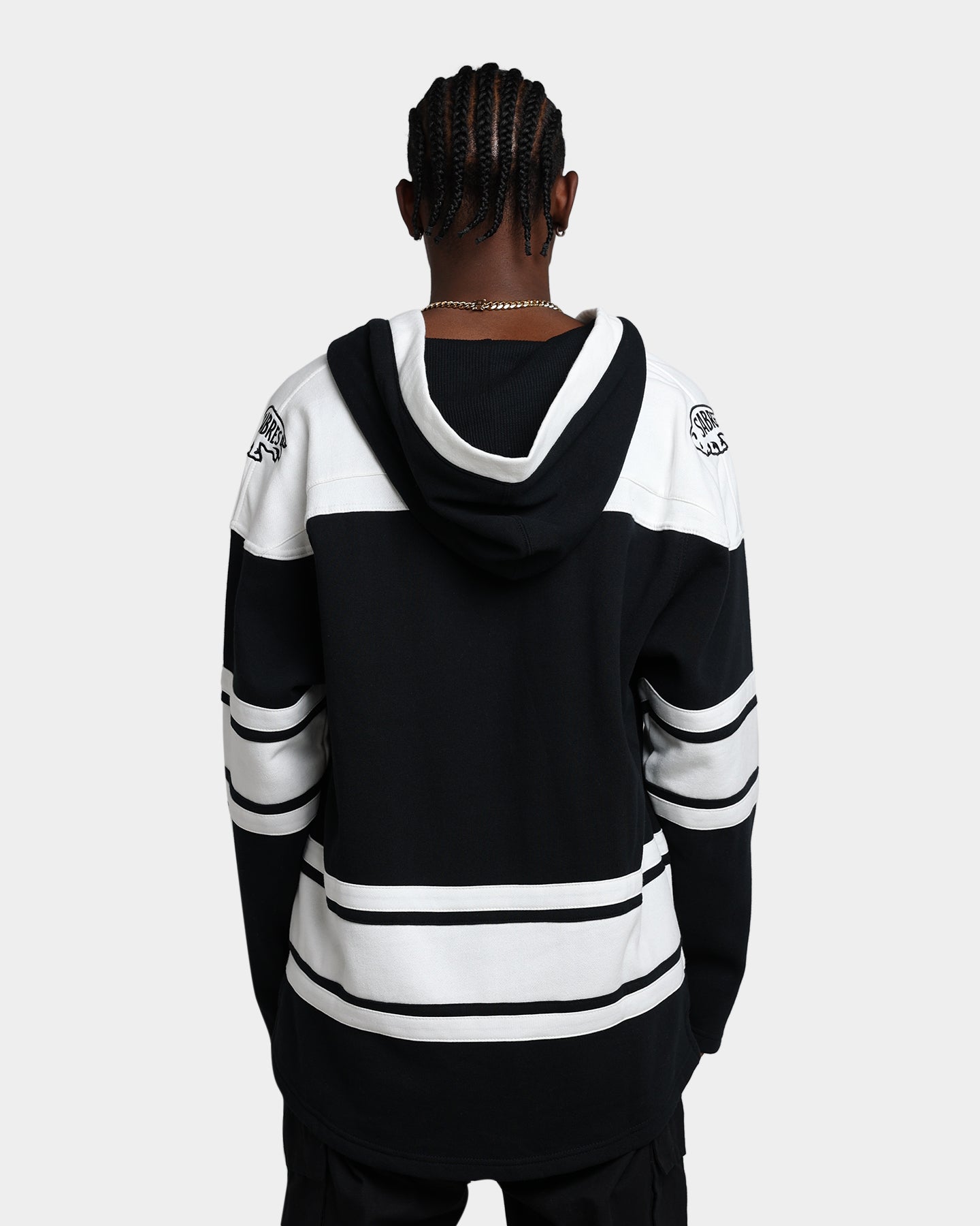 47 Brand Buffalo Sabres Superior Lacer Hoodie - Men's NHL Team Zip-Up Sweatshirt (Jet Black) for Game Day & Casual Wear