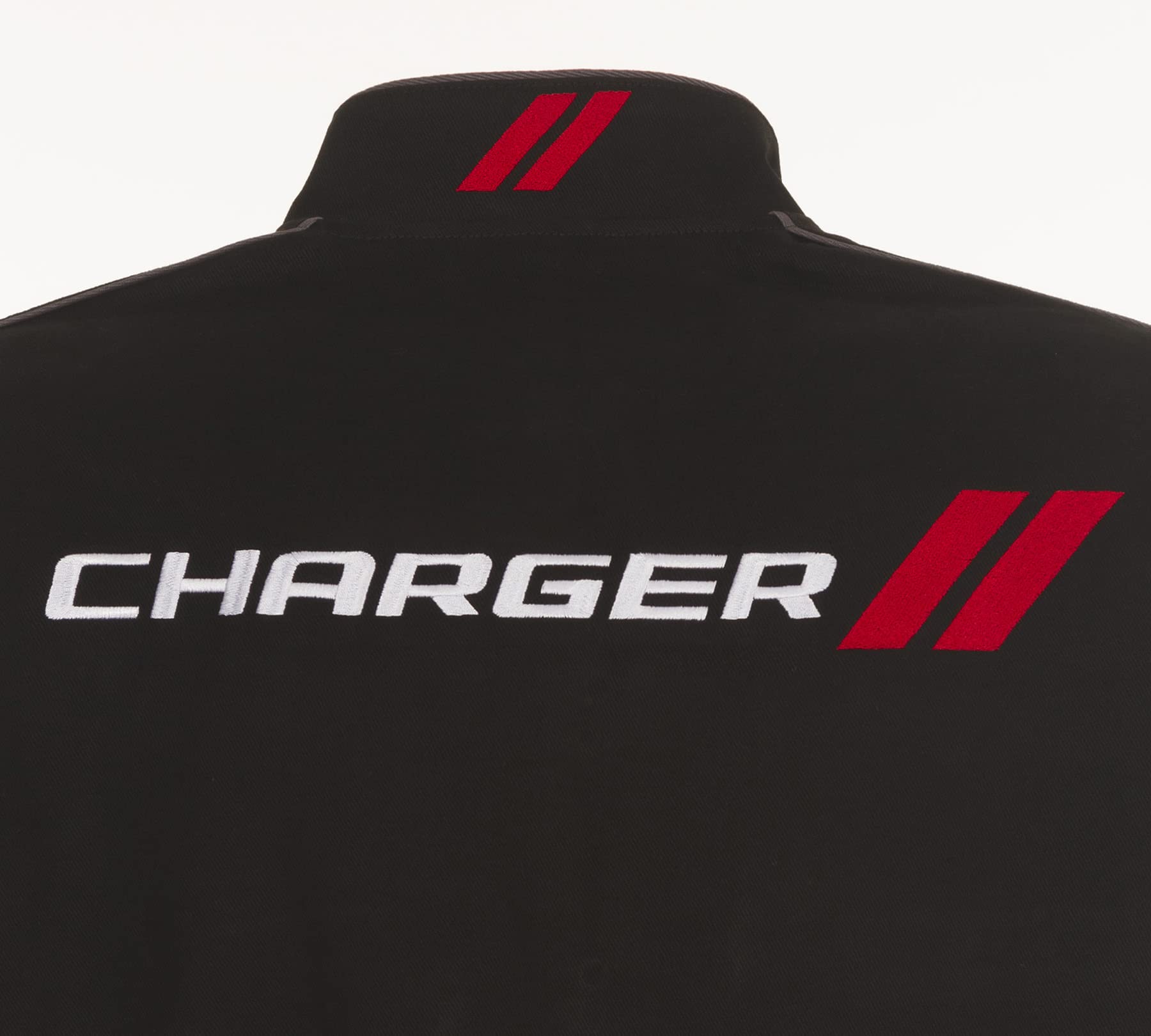 JH DESIGN GROUP Men's Dodge Charger Jacket - Embroidered Classic Twill Coat for Car Enthusiasts | Perfect for Racing Events & Casual Outings