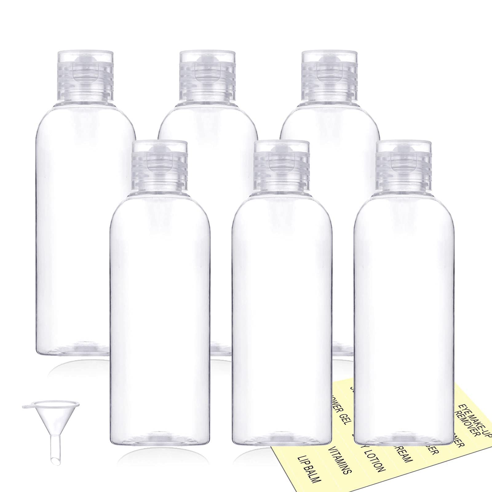 100ml/3.4oz Empty Plastic Travel Bottles Set - Leak Proof Squeeze Containers for Toiletries | Perfect for Shampoo, Lotion & Cosmetics on Airplane, Gym & Vacation