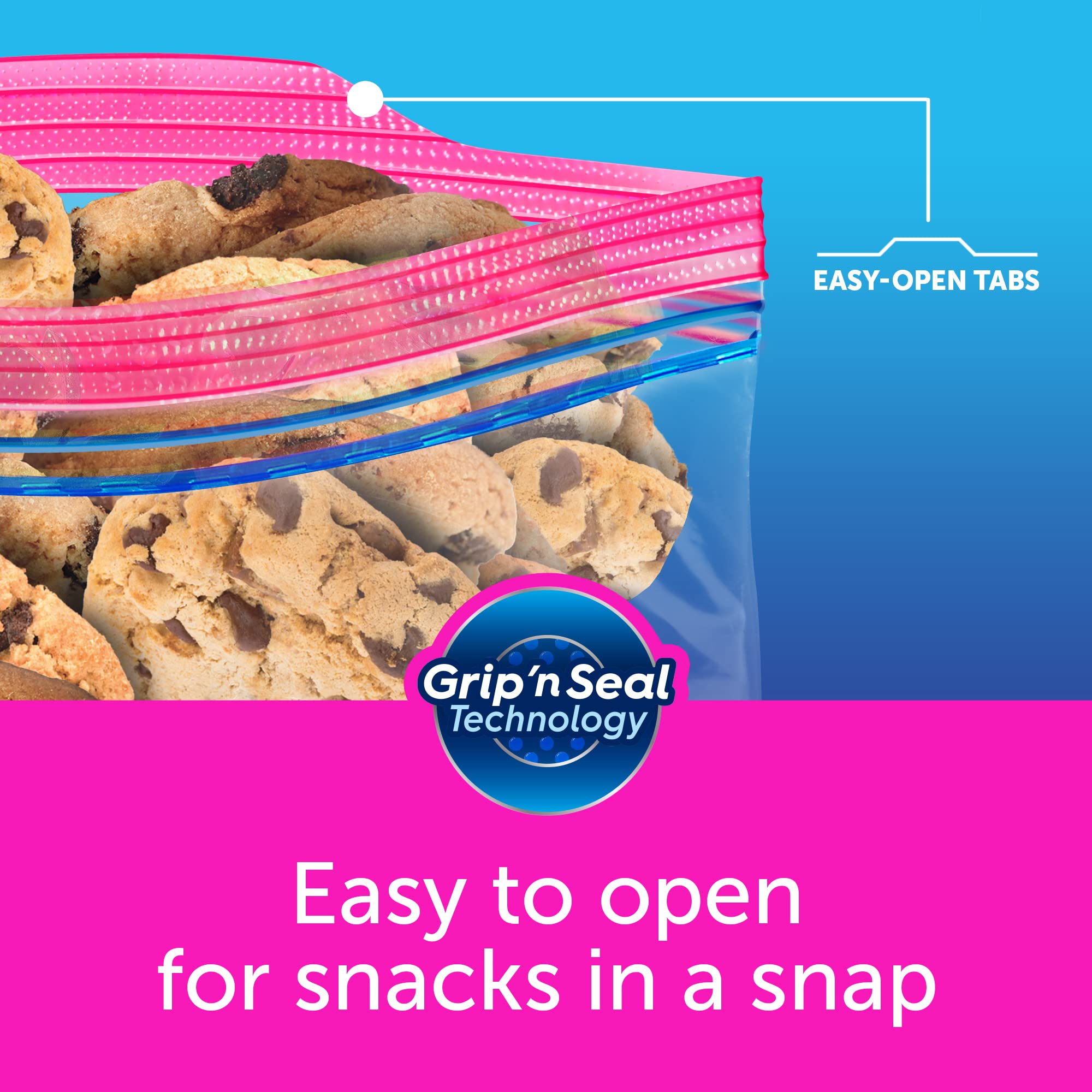 Ziploc 2 Gallon Food Storage Bags with Grip 'n Seal Technology - 12 Count | Leakproof Freezer Bags for Meal Prep, Leftovers & Bulk Food Storage | Easy Open & Close for Home, Kitchen & Camping Use