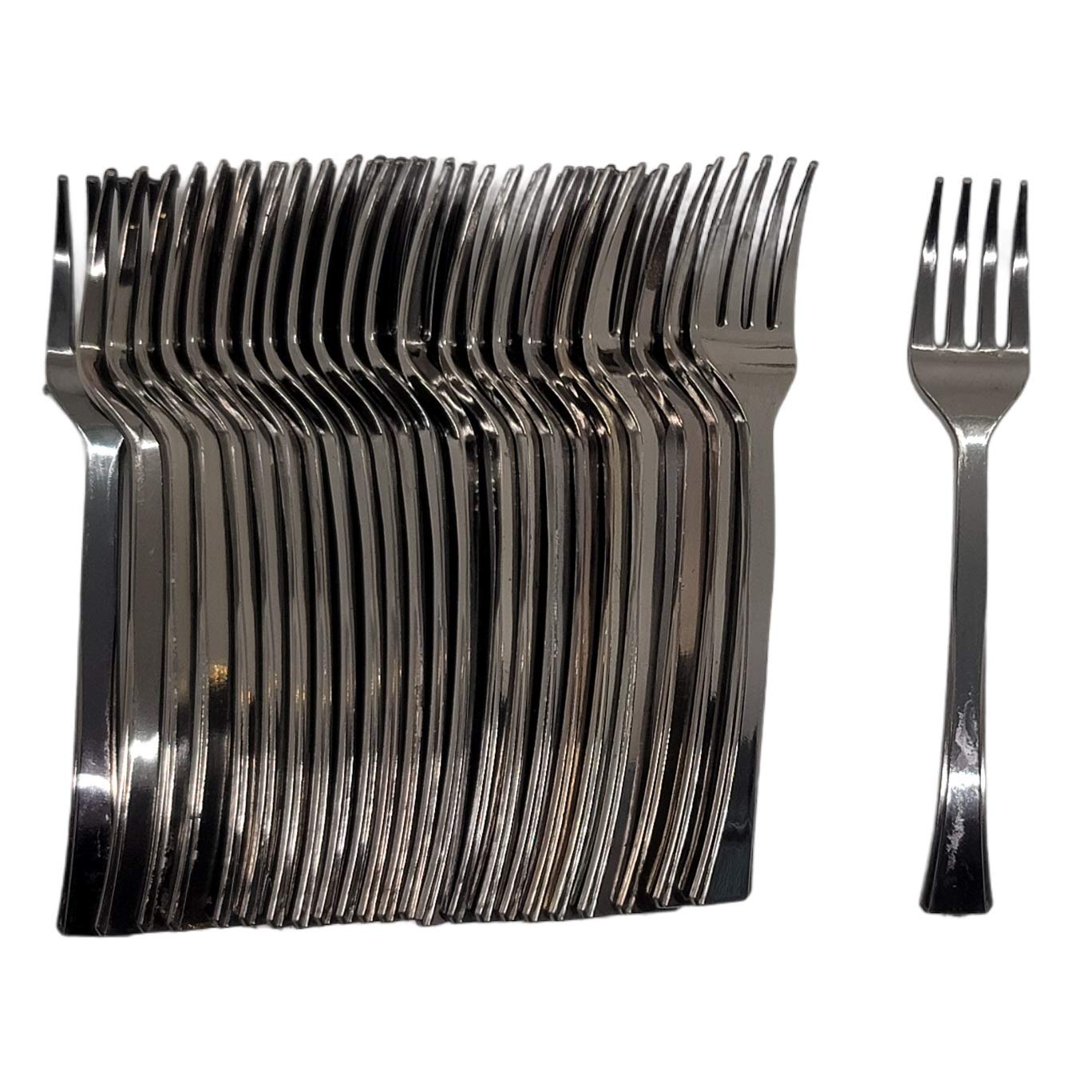 24-Piece 4-Inch Mini Bar Forks Set - Perfect for Cocktail Parties, Appetizers, Desserts, Cheese Platters & Charcuterie Boards (1 Pack) - Ideal for Home Entertaining, Weddings & Catering Events