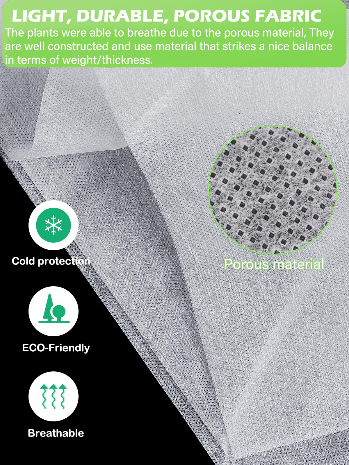 Abimars 8.2ft x 33ft Reusable Plant Frost Protection Cover - 0.88 oz/yd² Floating Row Cover for Garden, Winter Plant Blanket | Outdoor Plant Protection for Vegetables, Flowers & Shrubs in Cold Weather