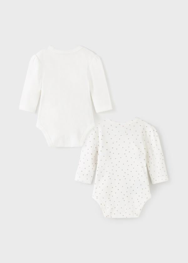 2-Pack Newborn Baby Girl Bodysuits - 100% Natural Cotton - Perfect for Everyday Wear, Sleep & Playtime
