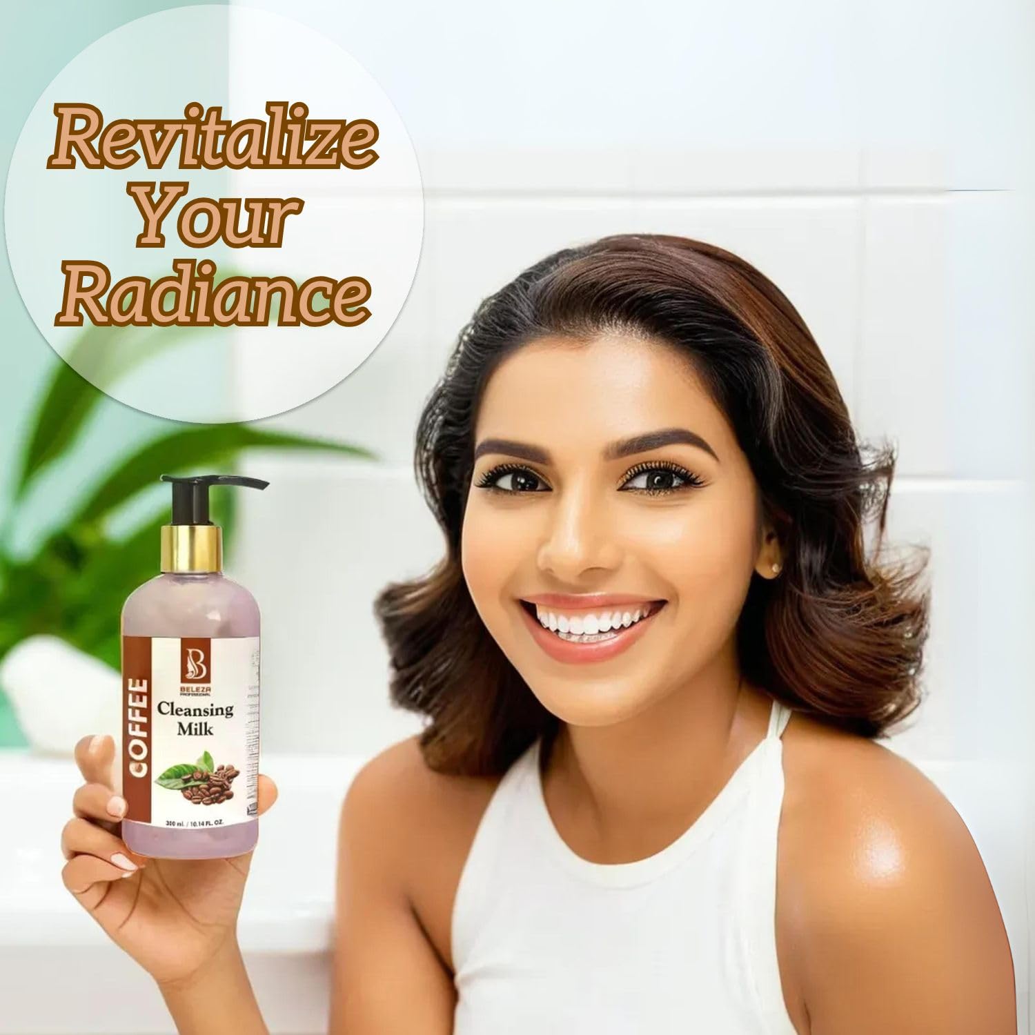 Professional Coffee Cleansing Milk for Face - 300ml Gentle Makeup Remover & Deep Pore Cleanser - Perfect for Daily Skincare & Post-Workout Refreshment
