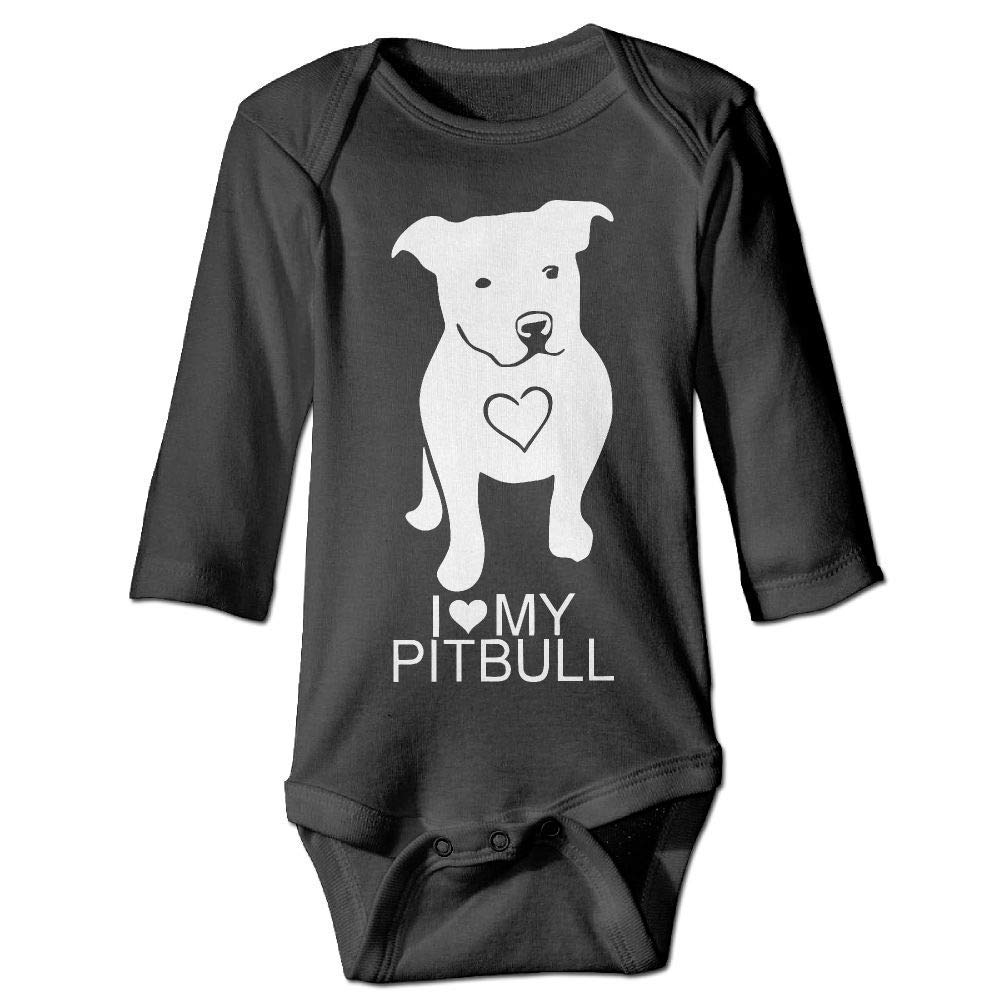 Pitbull Dog Lover Baby Short Sleeve Cotton Romper Jumpsuit - Black | Cute Dog-Themed Outfit for Infants, Perfect for Playdates & Family Photos