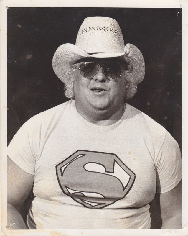 Vintage 1980s NWA Wrestling Super Dusty Rhodes Promo Photo - Perfect for Wrestling Memorabilia Collectors & Man Cave Decor