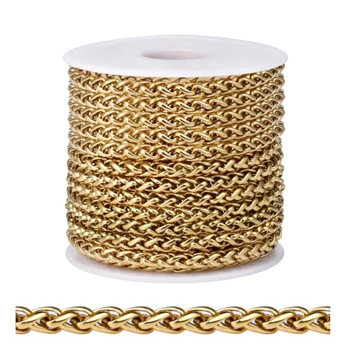 3mm gold wheat chain