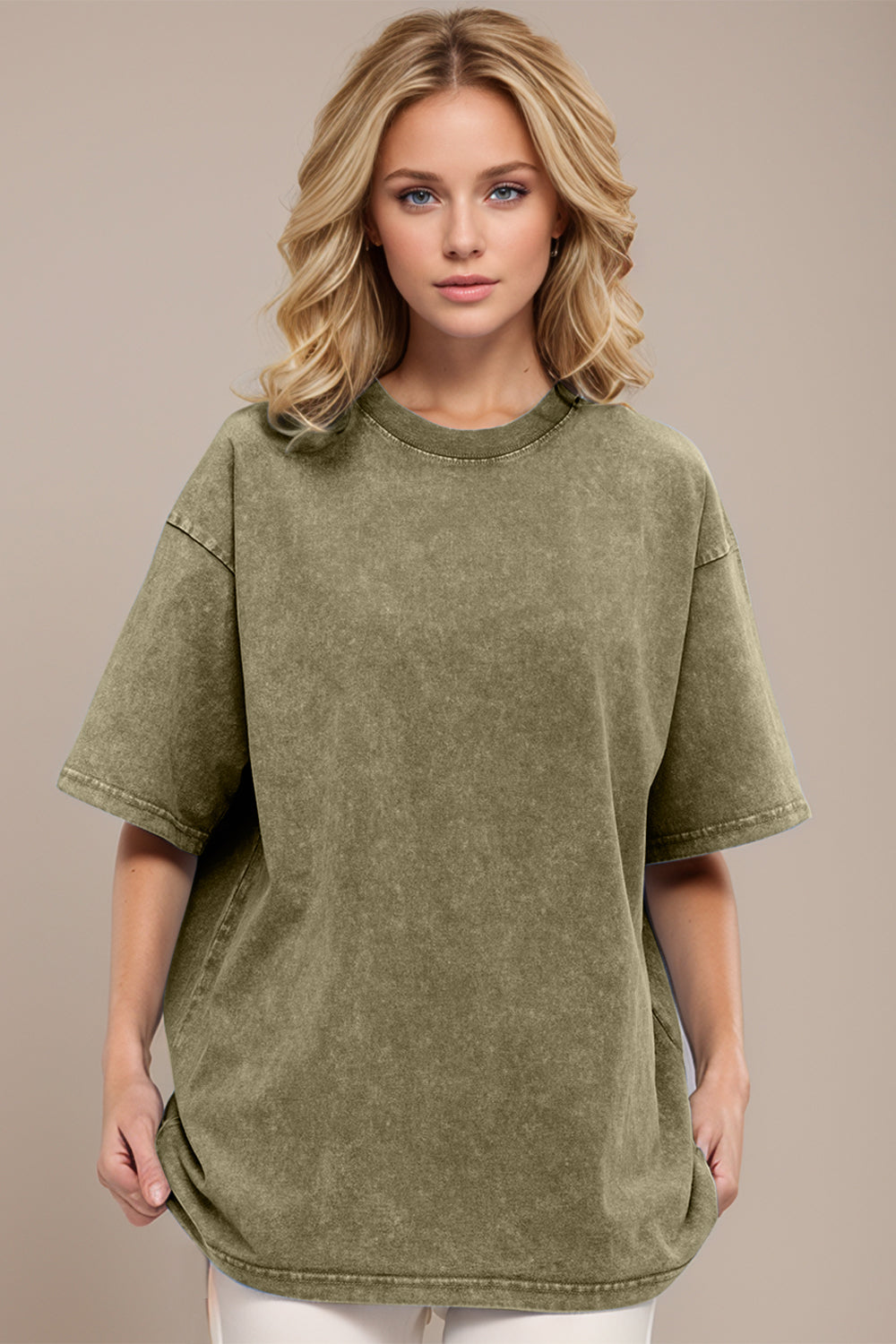 Basic Bae Round Neck Half Sleeve T-Shirt for Women | Casual Cotton Tee | Perfect for Everyday Wear, Outings & Layering