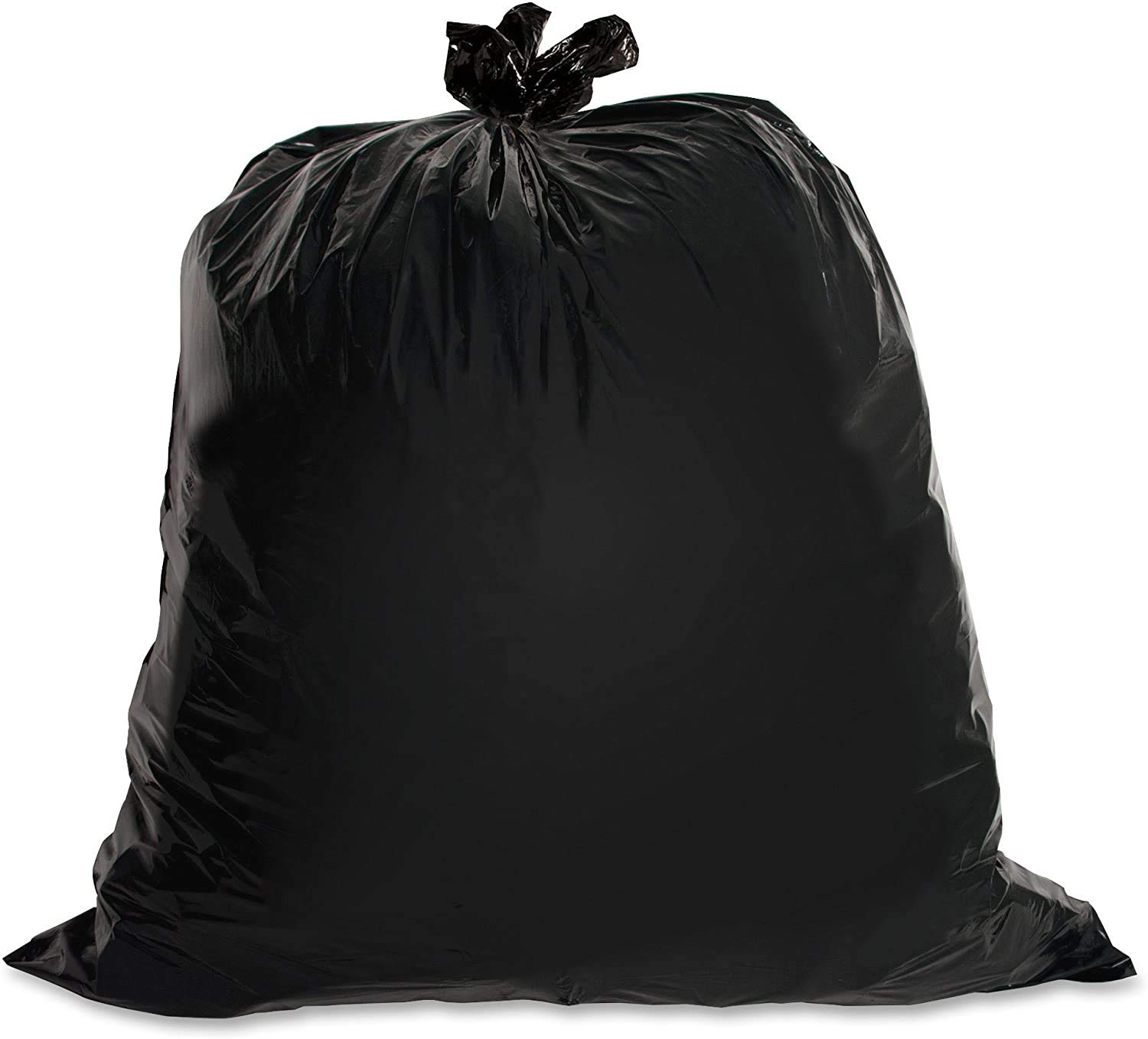 40-45 Gallon Heavy Duty Black Trash Bags - 100 Count, 1.25 Mil Thick Commercial Grade - Perfect for Kitchen, Warehouse, Office & Janitorial Use - Extra Large Garbage Can Liners for Heavy Waste Disposal