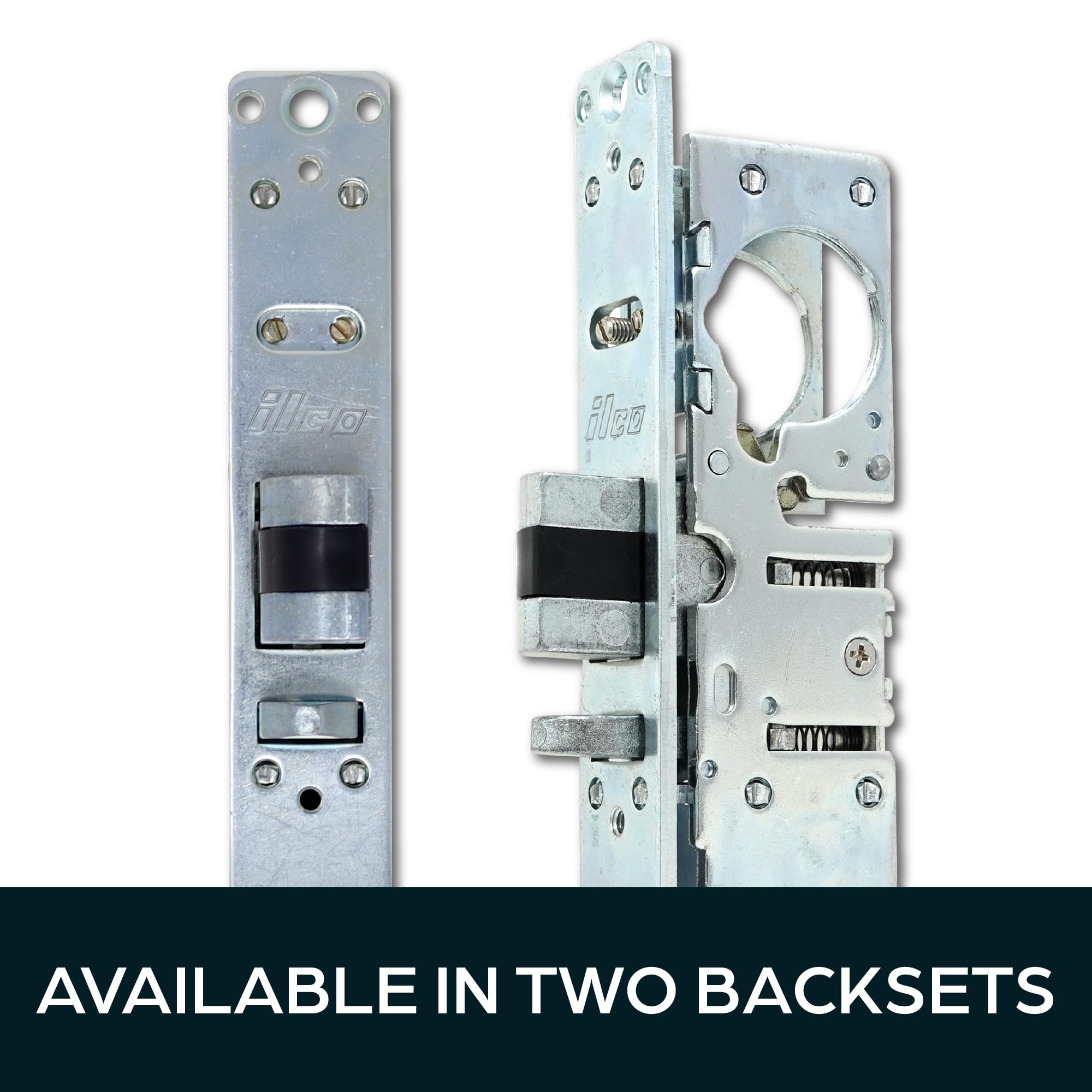 Adams Rite Style Storefront Door Mortise Deadlatch Lock & Exit Paddle Handle Kit with Mortise Cylinder & Keys - High Security Commercial Push Bar Lock for Glass Doors (Duronotic Finish, Push Left) - Perfect for Retail Stores, Offices, and Restaurants