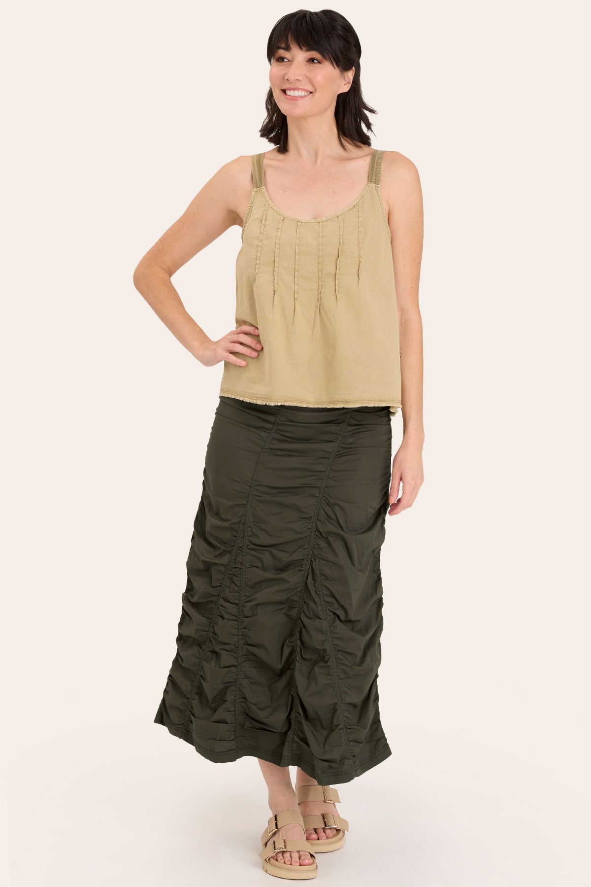 Stylish Gored Peasant Skirt for Women - Flowy Boho Maxi Skirt with Elastic Waist - Perfect for Summer, Festivals & Beach Vacations