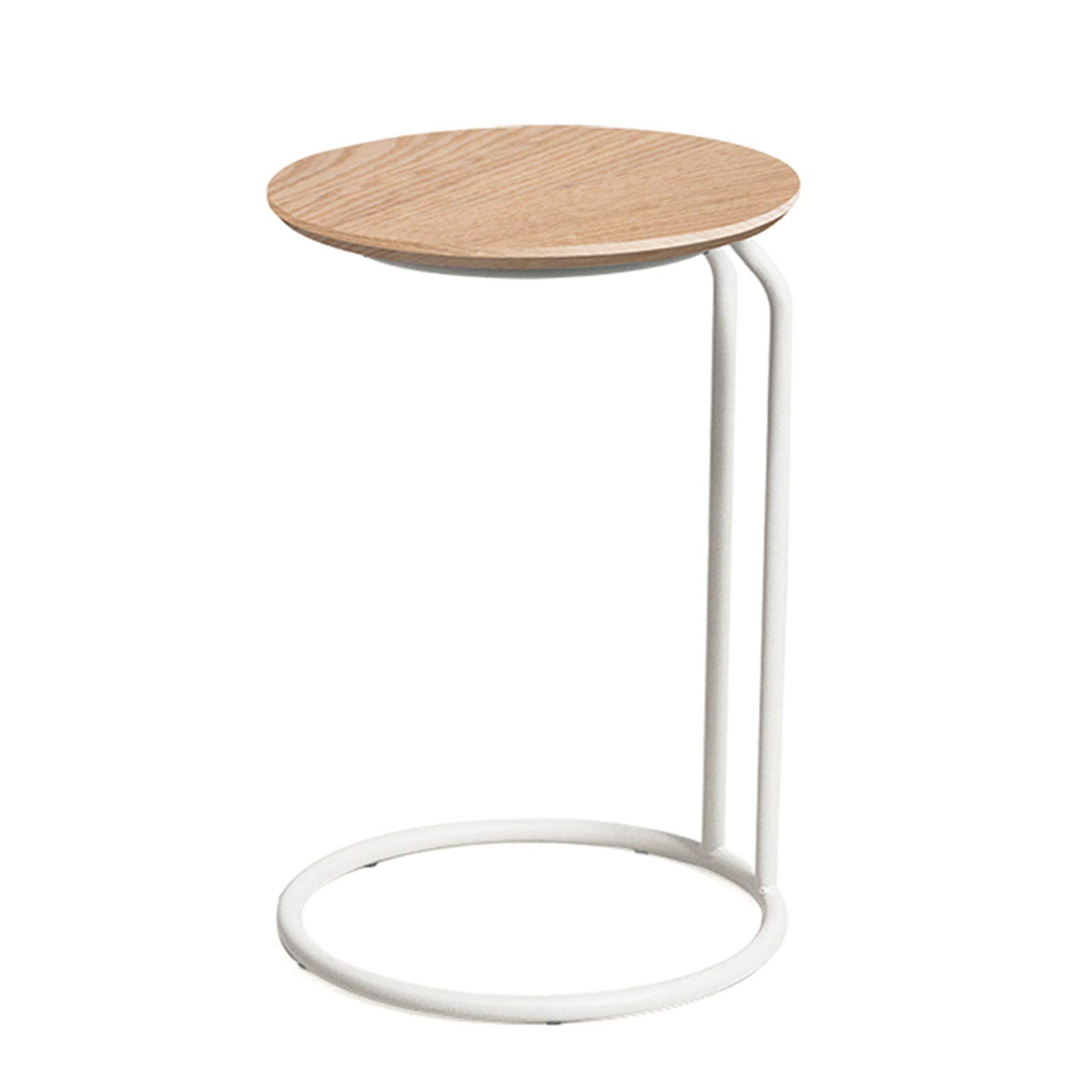 Nordic Wooden Round Side Table - 33x50CM Small Space Saving Bedside Table for Bedroom, Living Room, Apartment | Perfect for Snacks, Drinks, Books & Decor (Color: A)