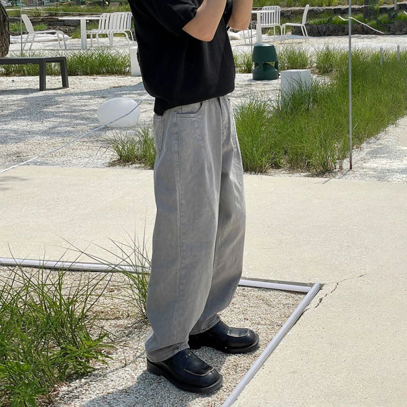Vintage American Style Men's Wide Leg Jeans - Casual Loose Straight Denim Pants for Men | Trendy Fashion for Everyday Wear, Street Style & Retro Outfits