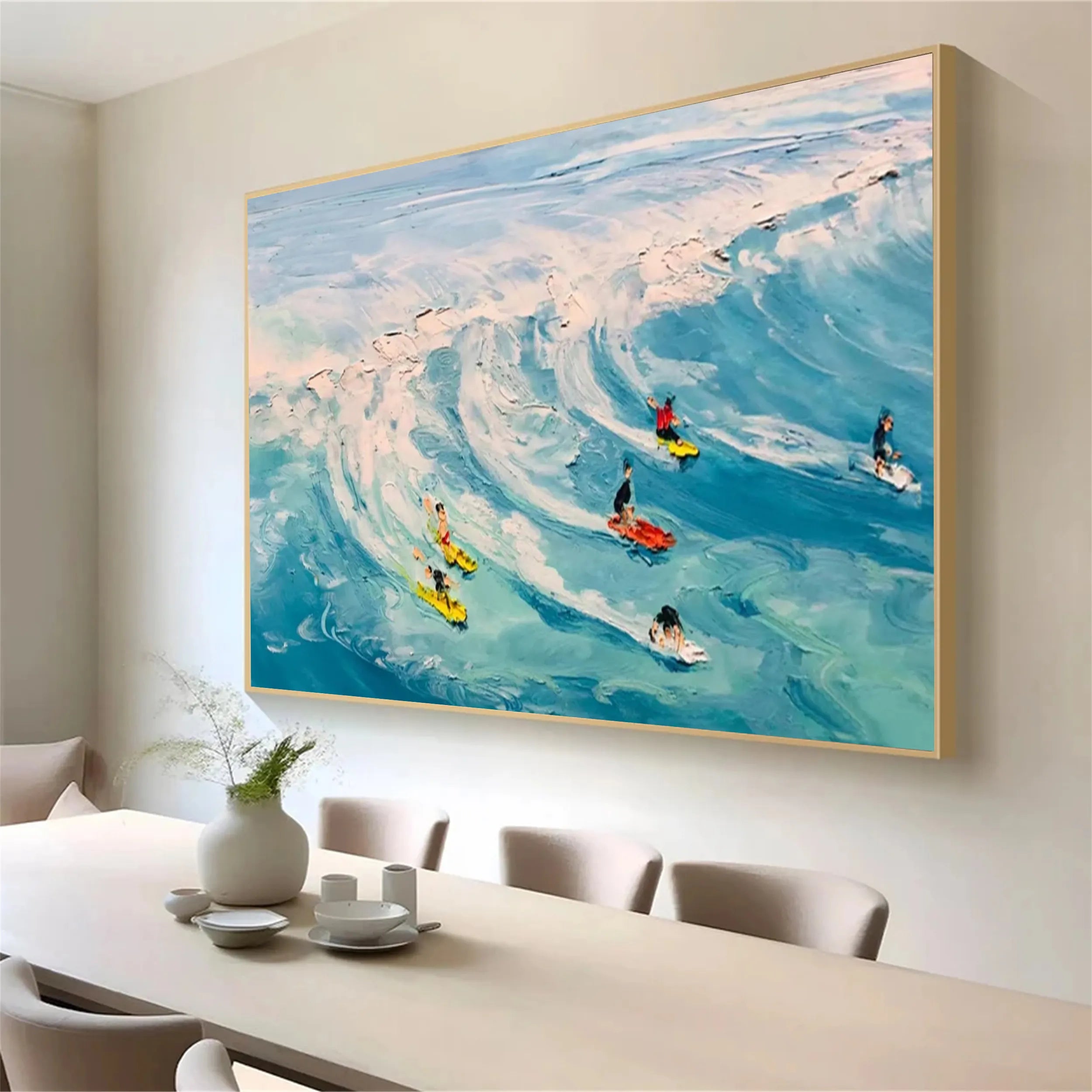 Ocean and Sky Painting #OS133 - Stunning Seascape Wall Art for Home & Office Decor - Perfect for Living Rooms, Bedrooms, and Coastal Themed Spaces